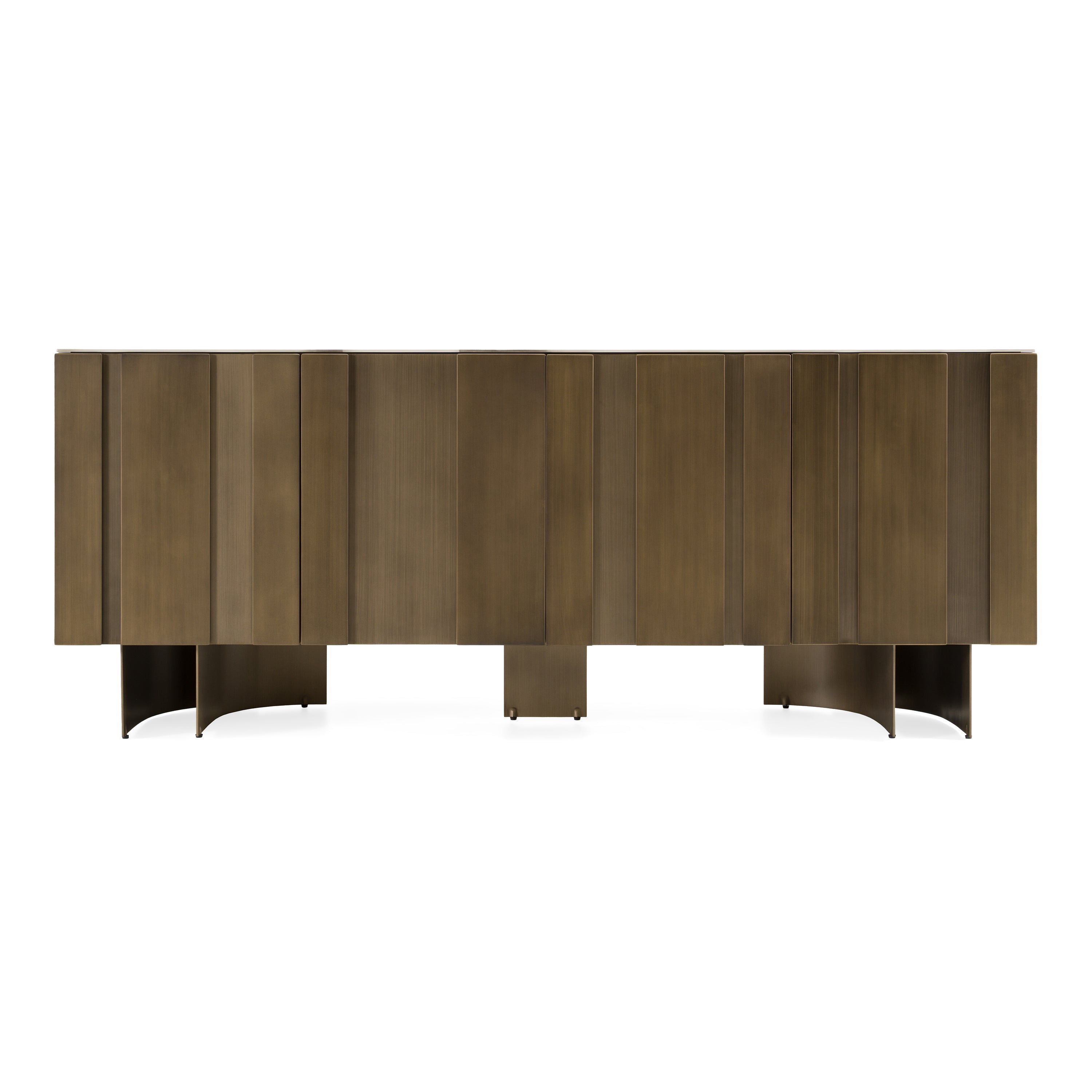 Kiefer Modern Faux Travertine Ceramic Buffet