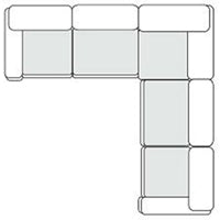 Divani Casa Kinsey Modern Fabric Modular Sectional Sofa 5 Piece Sectional