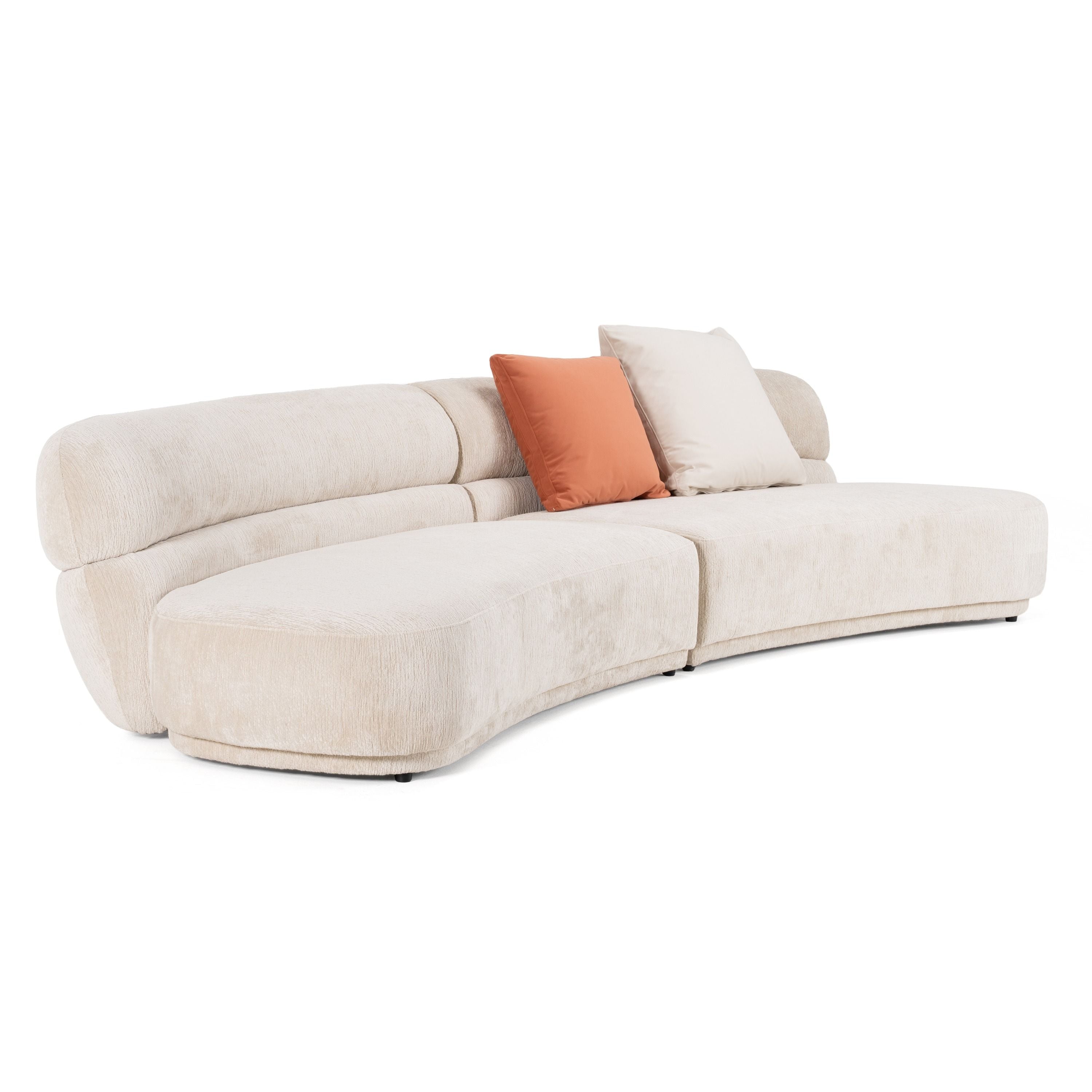Knight Modern Fabric Curved Sectional Sofa