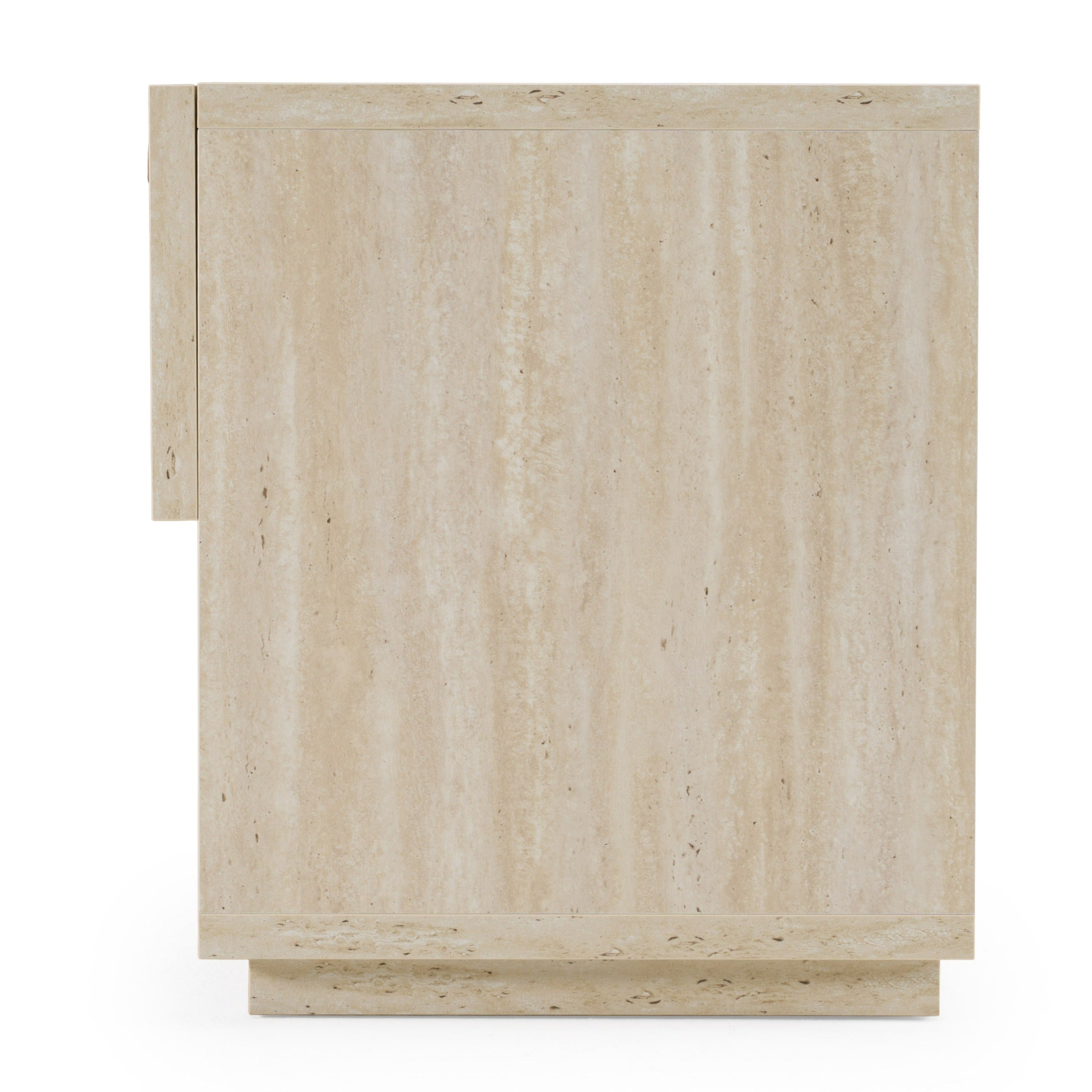 Lago Modern Faux Travertine Nightstand
