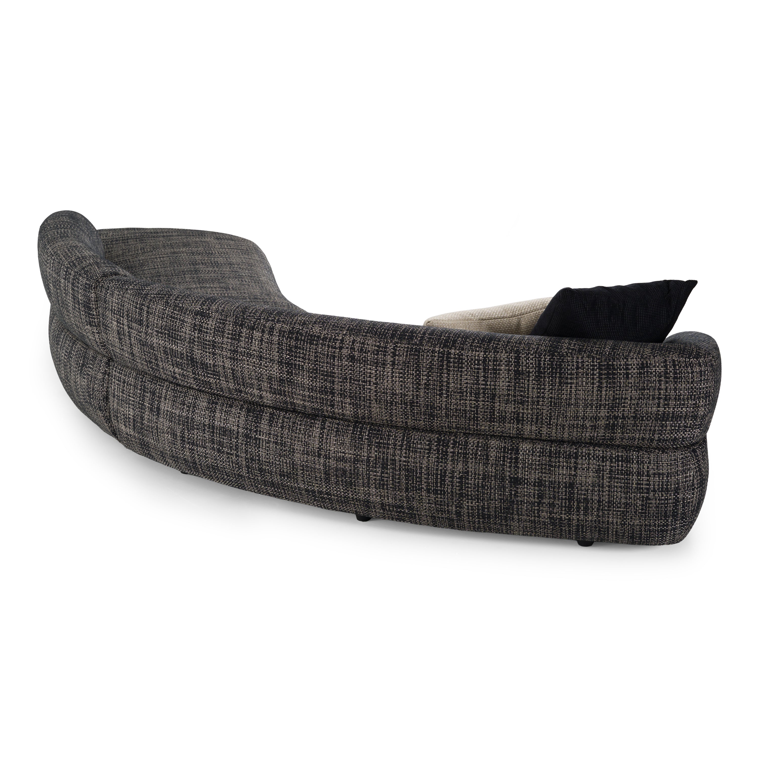 Lakota Modern Fabric Curved Sectional Sofa