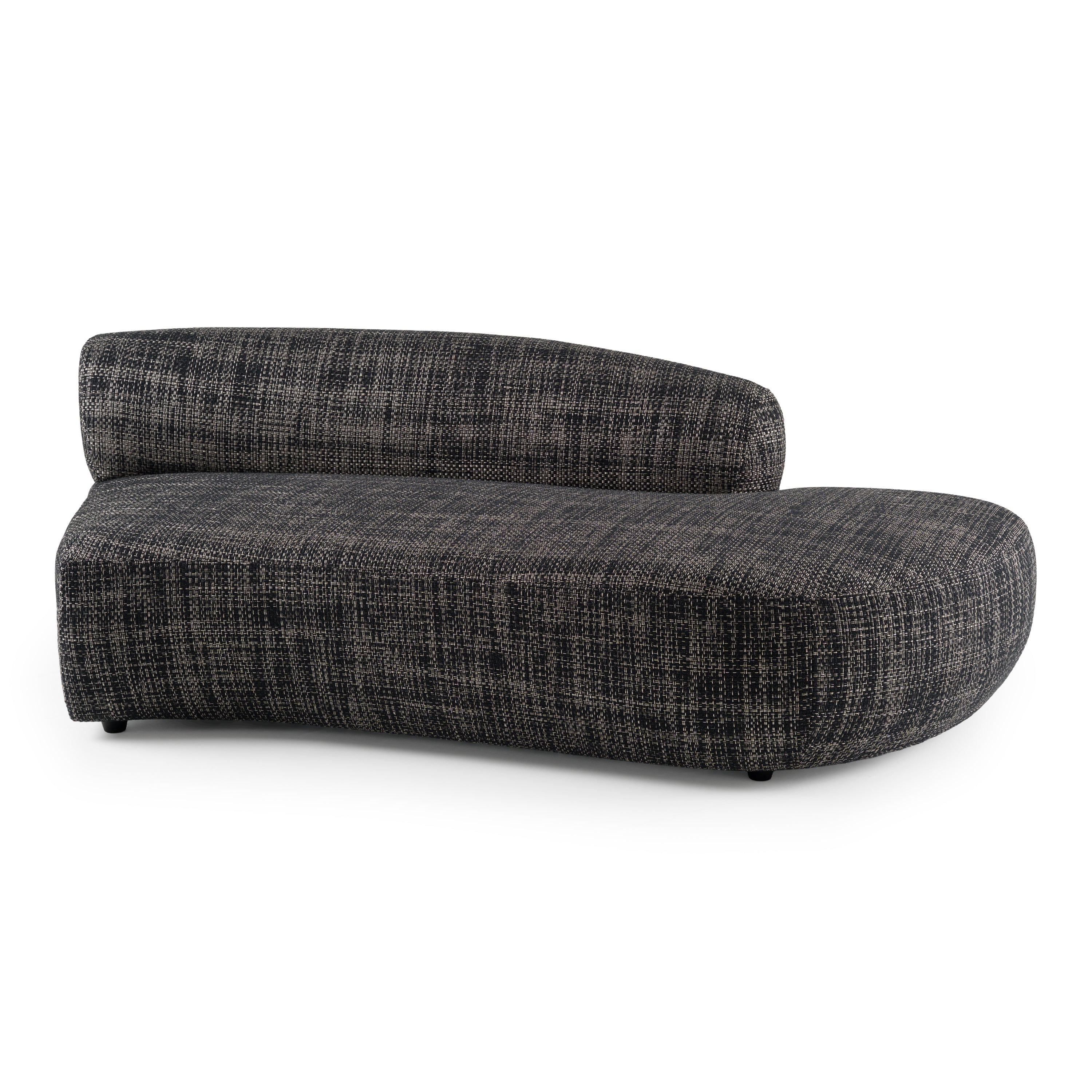 Lakota Modern Fabric Curved Sectional Sofa