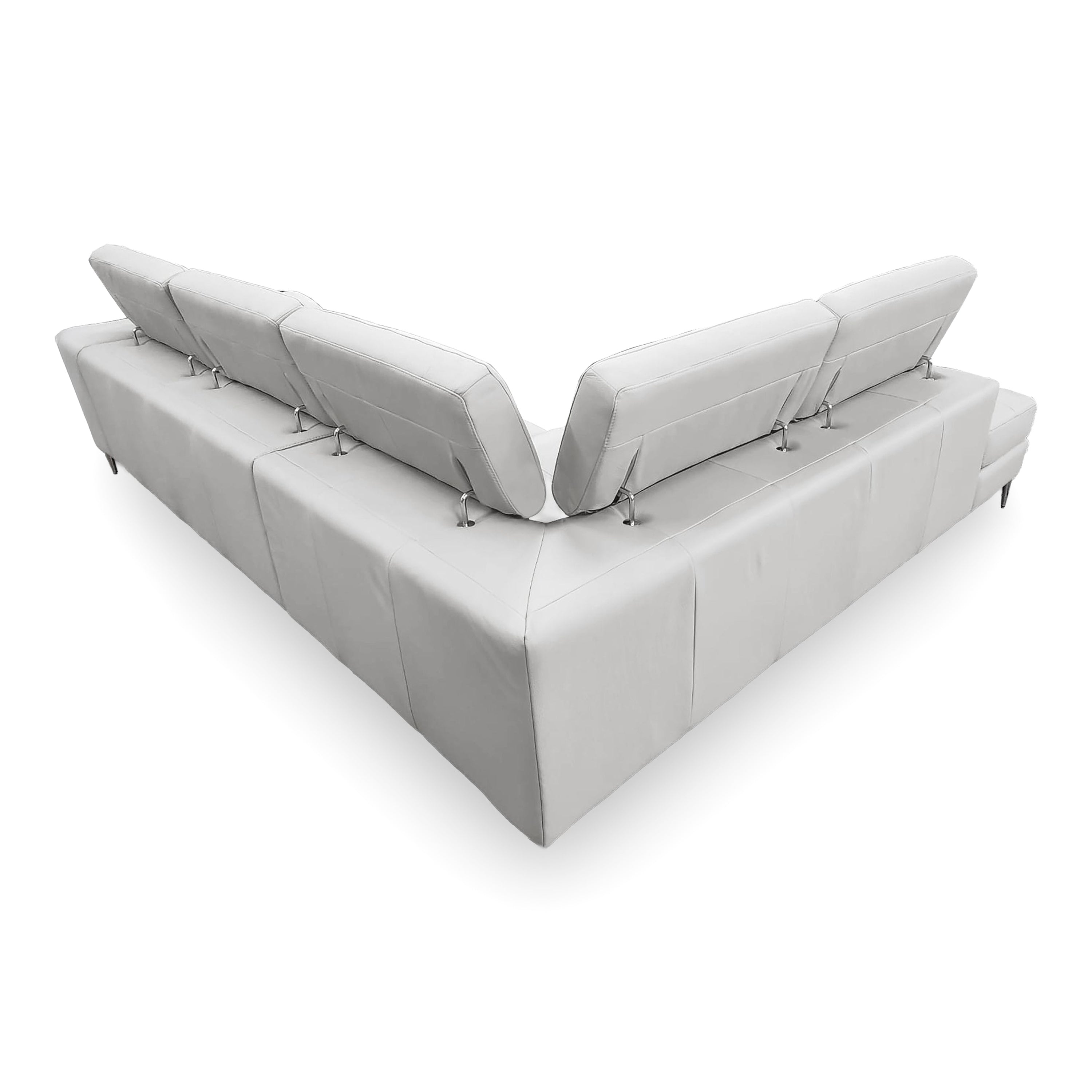 Viola Italian Contemporary Leather Left Facing Sectional Sofa