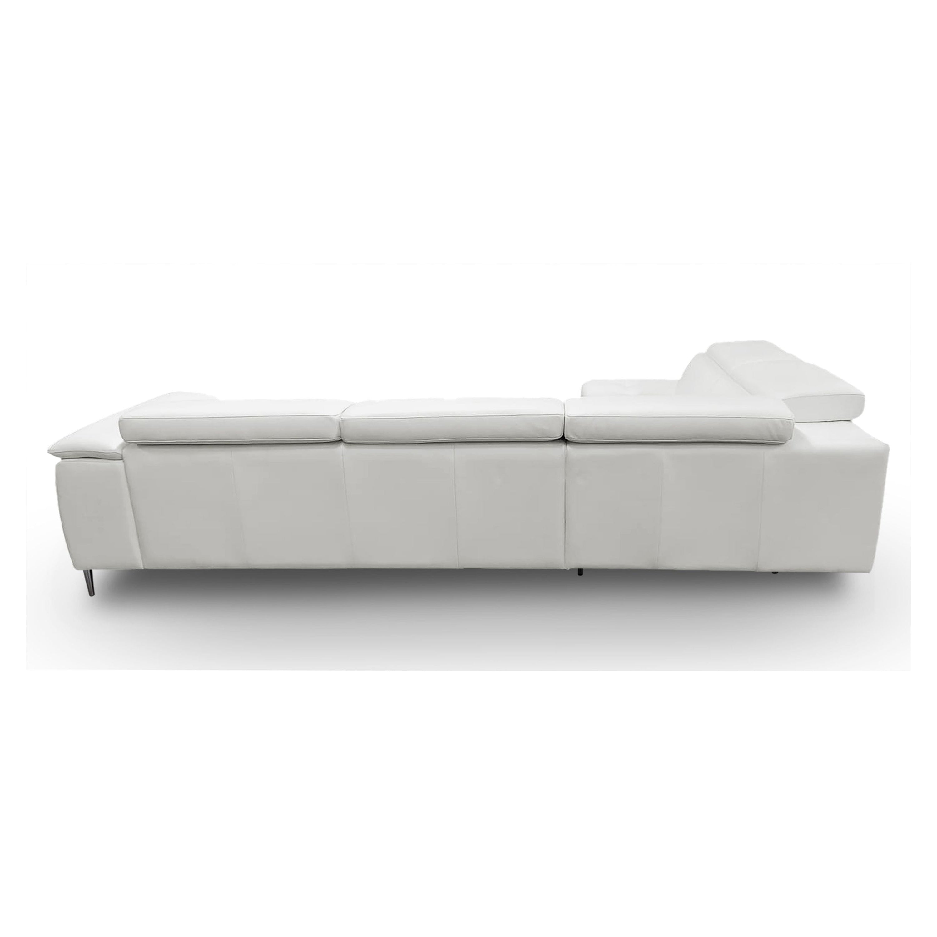 Viola Italian Contemporary Leather Left Facing Sectional Sofa