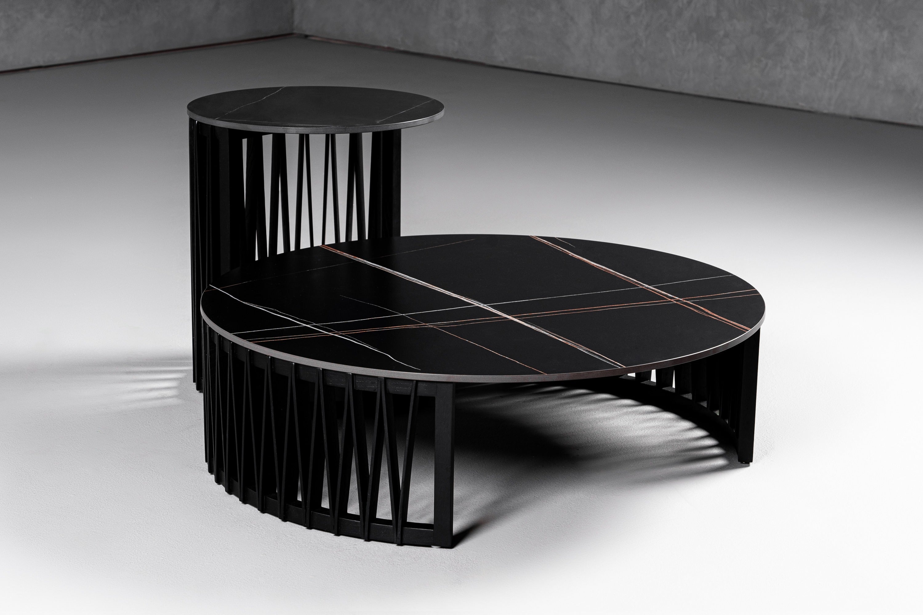 Larimer Modern Round Coffee Table Set