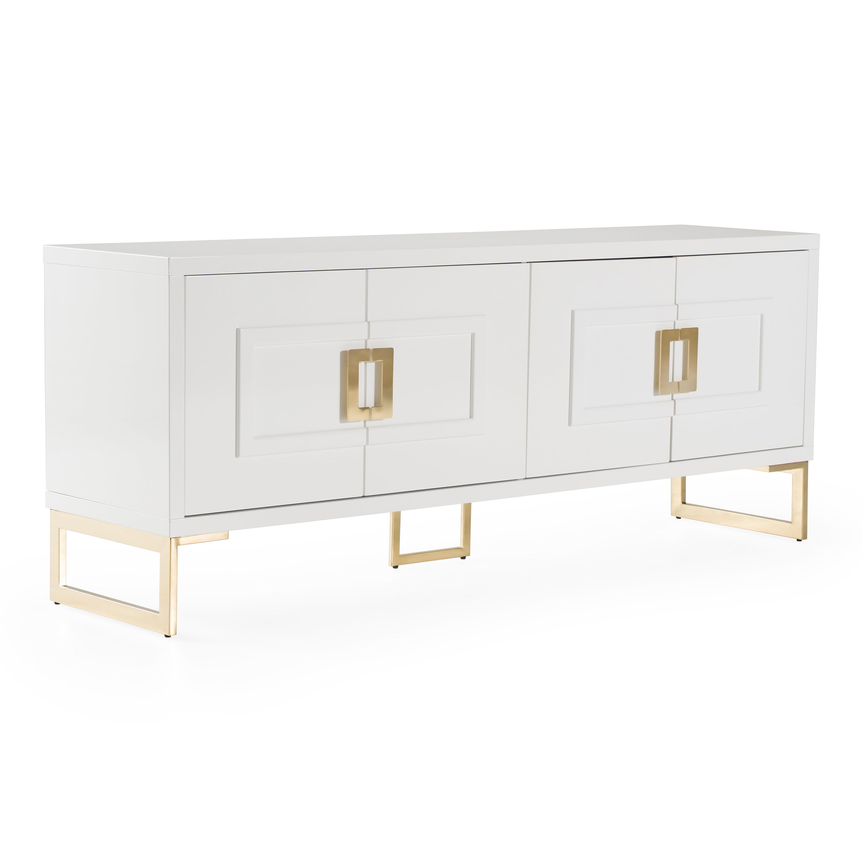 Modrest Leah Contemporary High Gloss Champagne Buffet