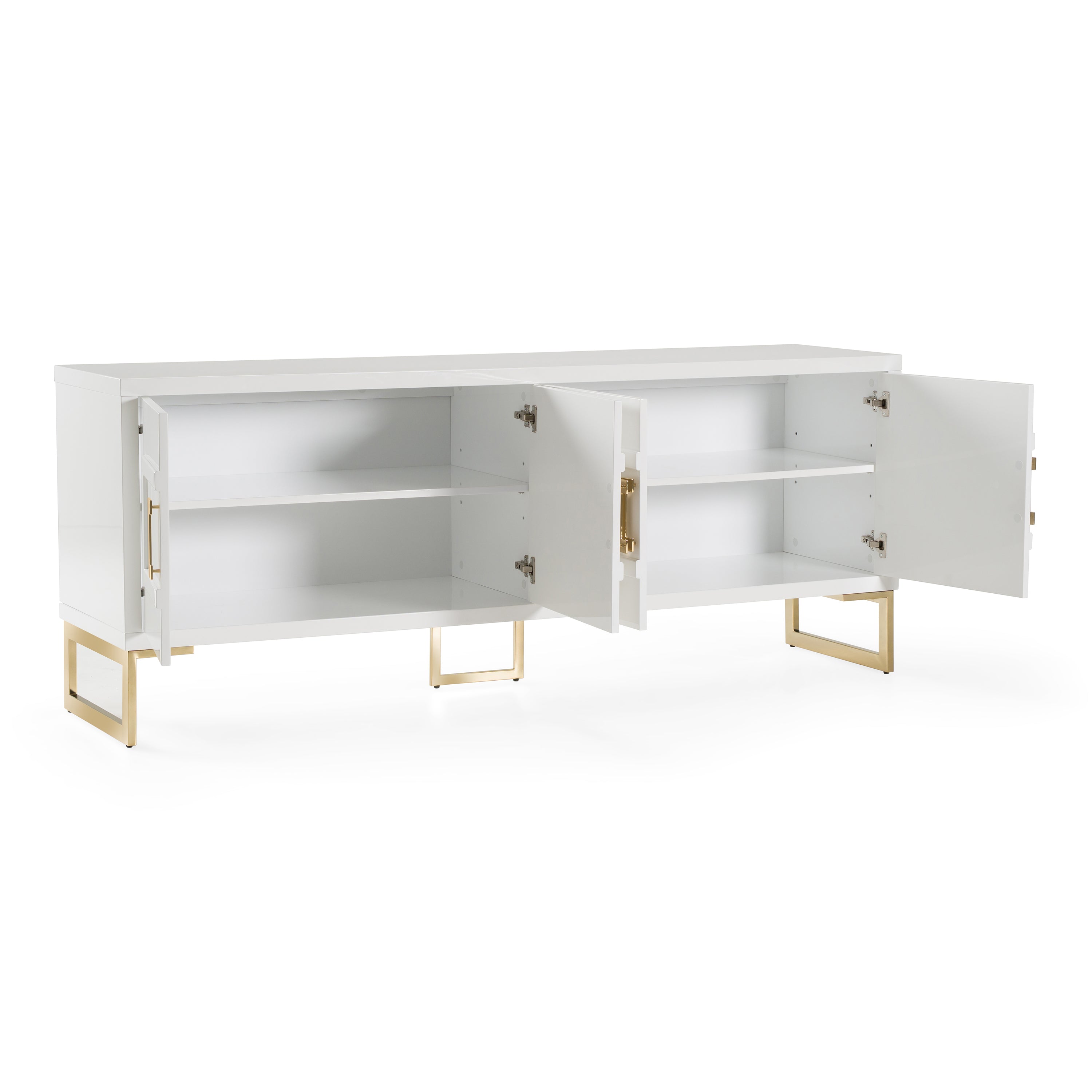 Modrest Leah Contemporary High Gloss Champagne Buffet