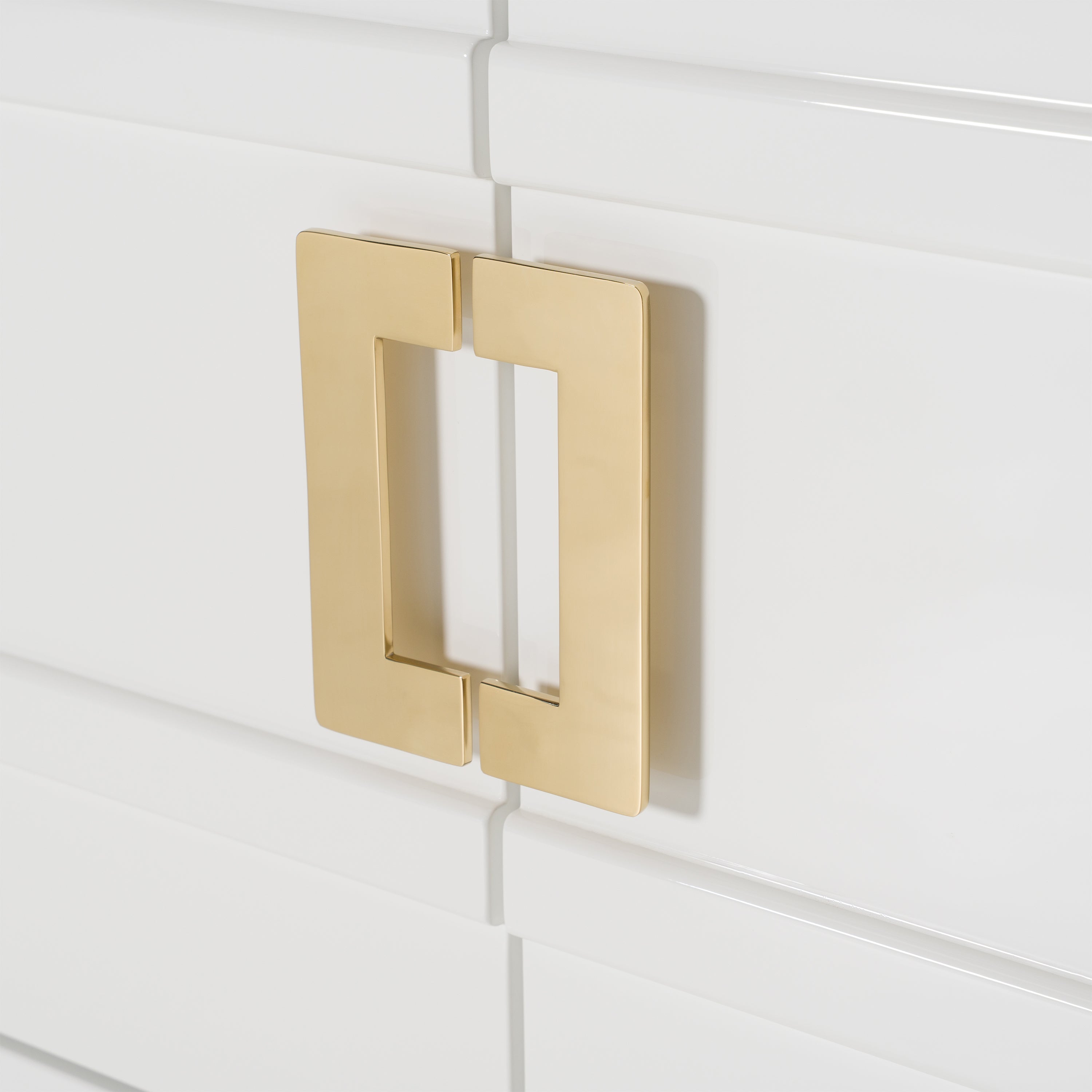 Modrest Leah Contemporary High Gloss Champagne Buffet