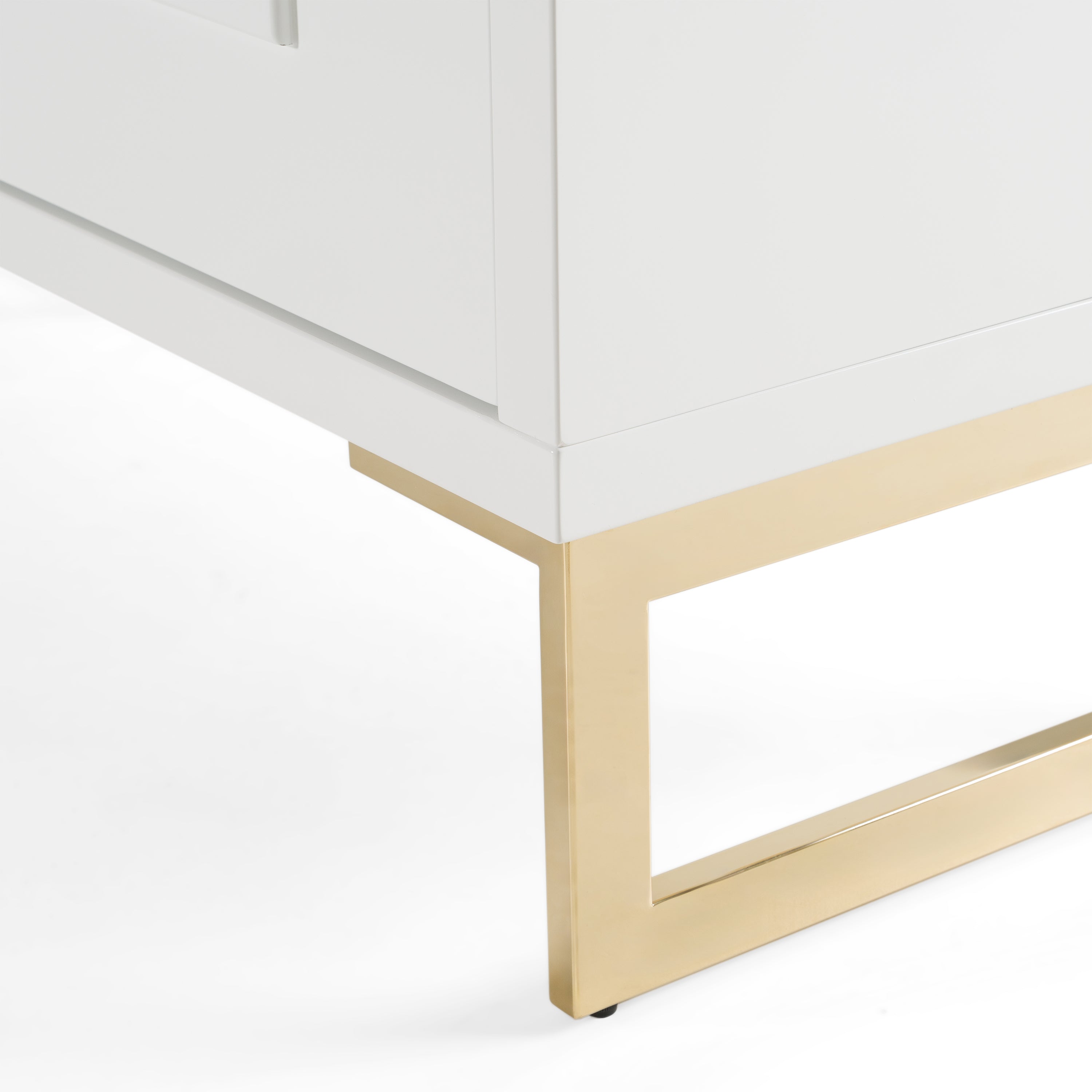 Modrest Leah Contemporary High Gloss Champagne Buffet