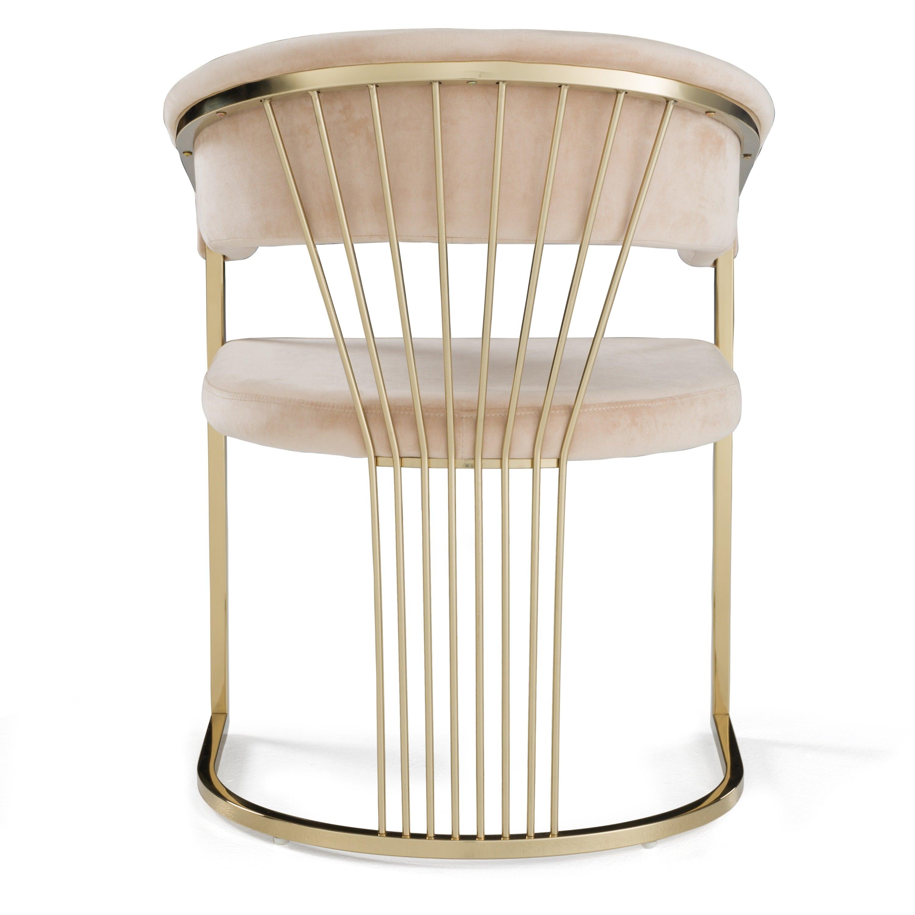 Modrest Linda Modern Velvet and Dining Chair