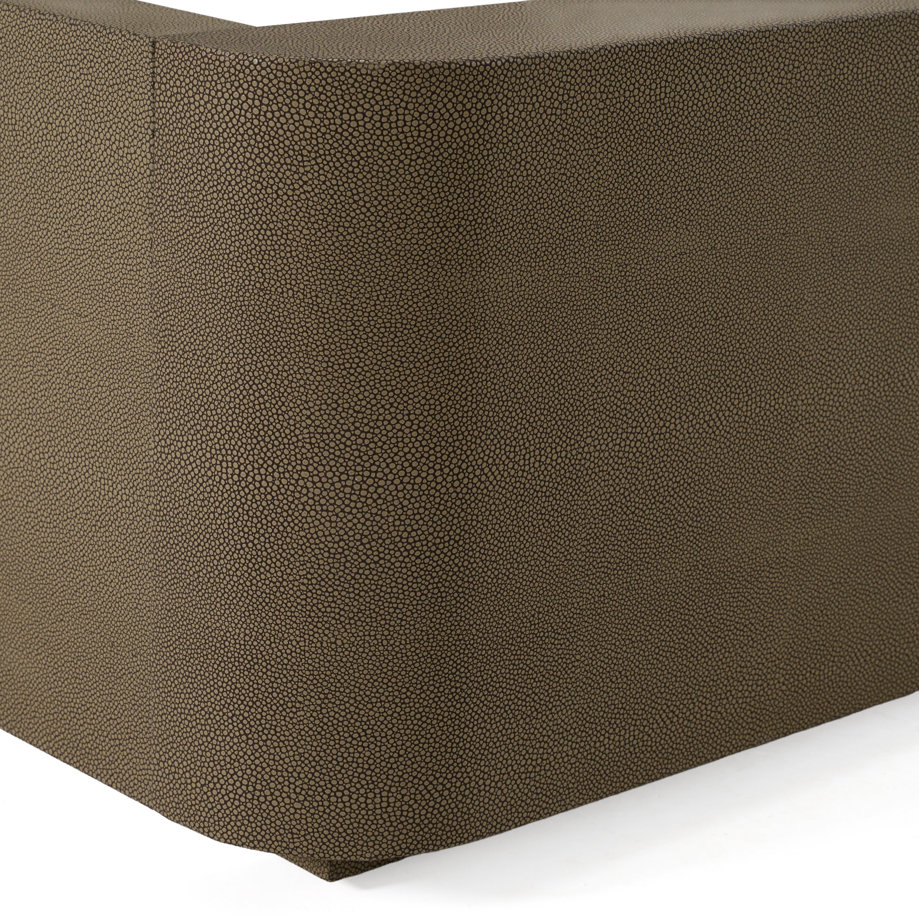 Lois Modern Leather & Shagreen Bed