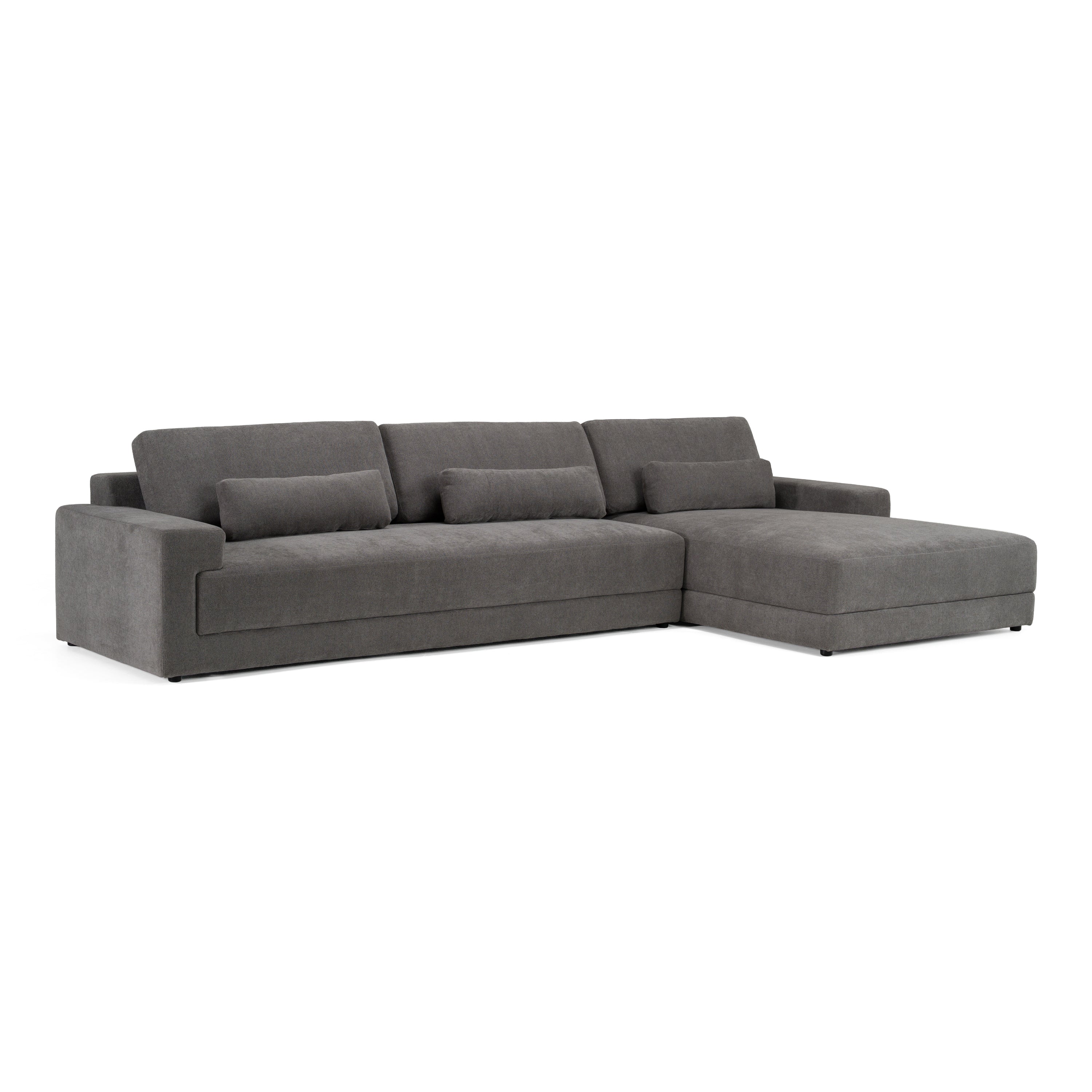 Loki Modern Fabric Right Facing Sectional Sofa