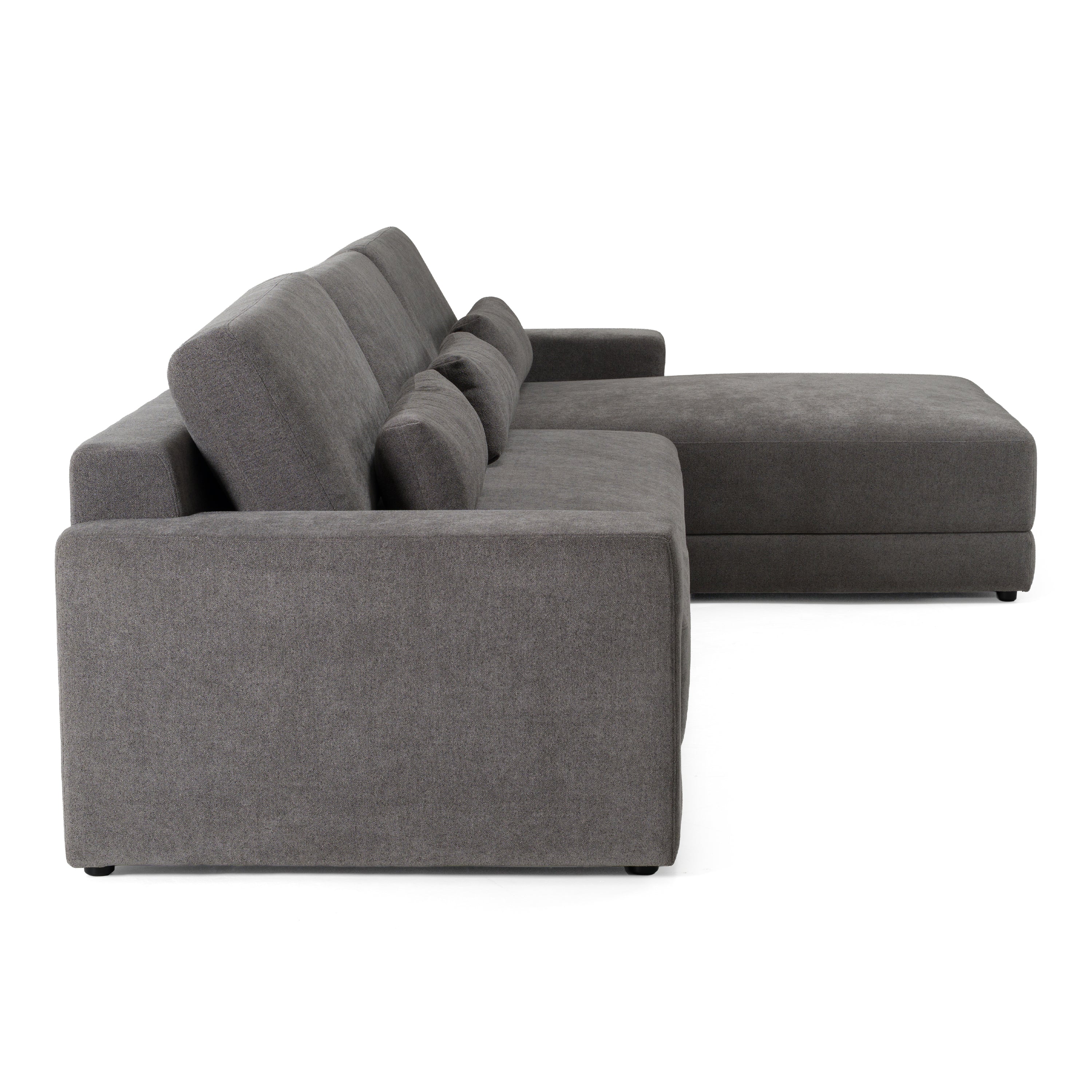 Loki Modern Fabric Right Facing Sectional Sofa