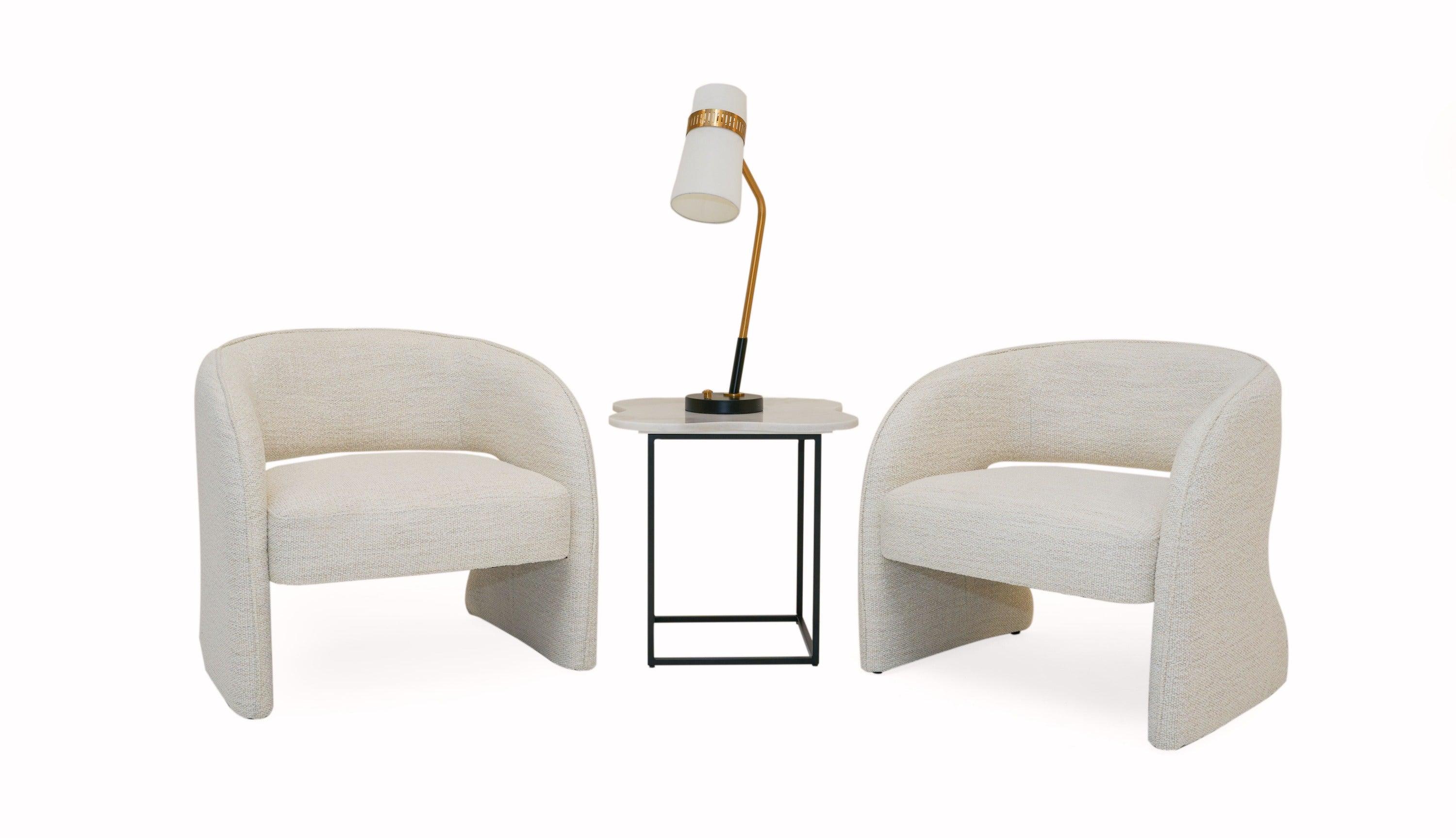 Modrest Luby Modern Fabric Accent Chair