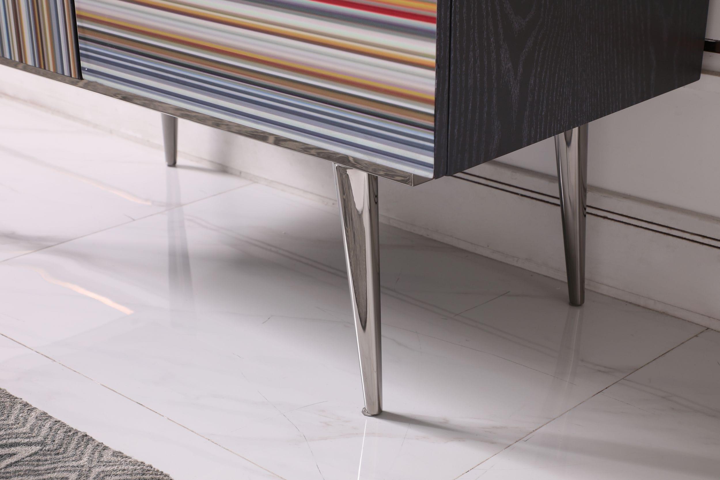 Modrest Macoy Modern Multicolor and Ash Wine Cabinet