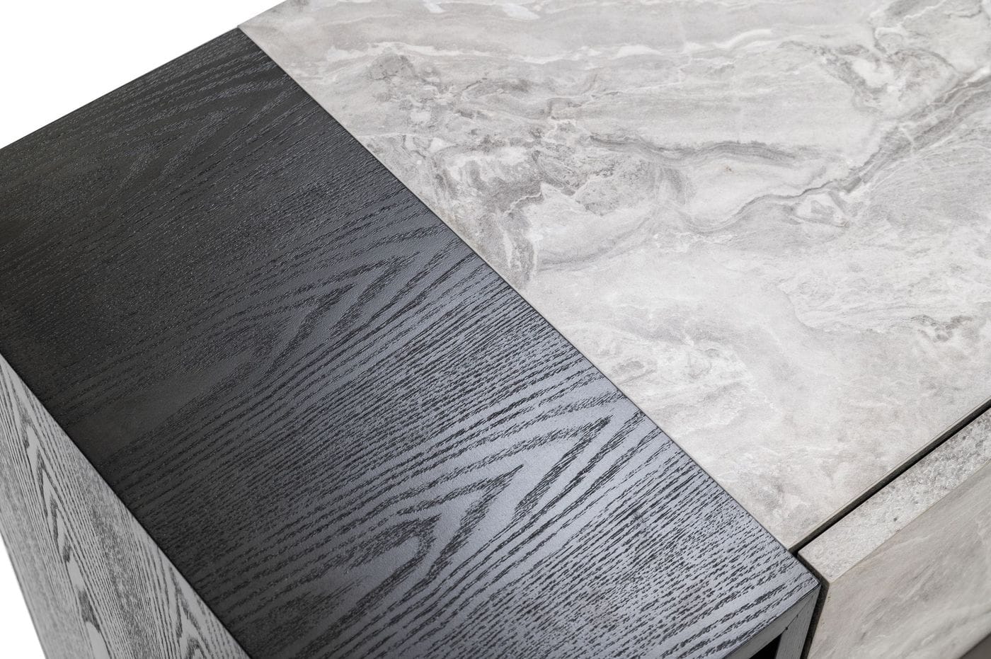 Maranello - Modern Wash and Faux Marble Nightstand