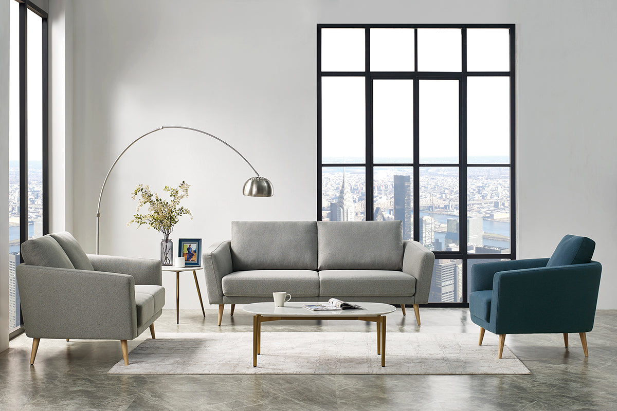 Benham Modern Fabric Sofa