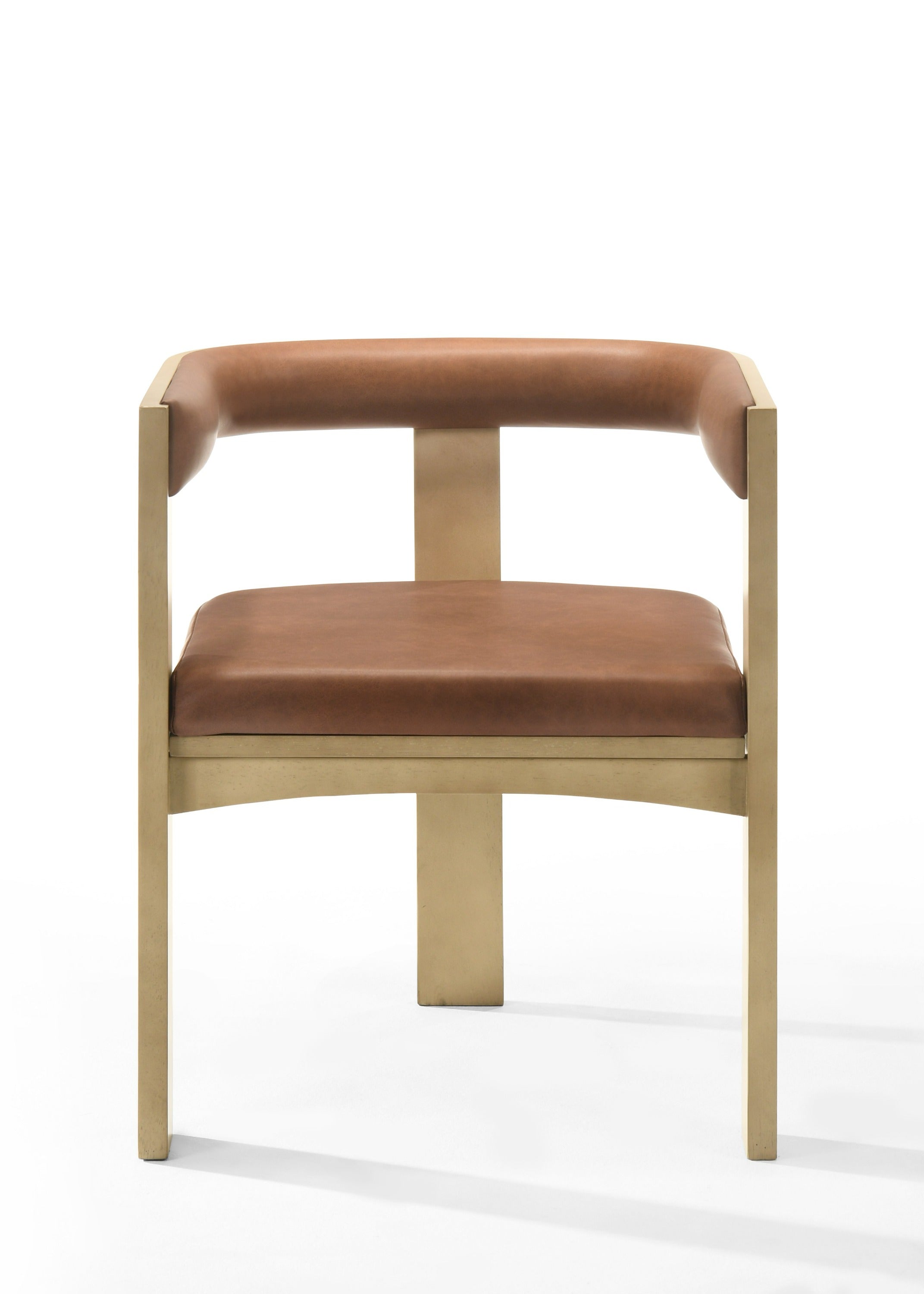 Nova Domus Oshana - Modern Rust Leatherette + Oak Dining Chair-Dining Chair-VIG-Wall2Wall Furnishings