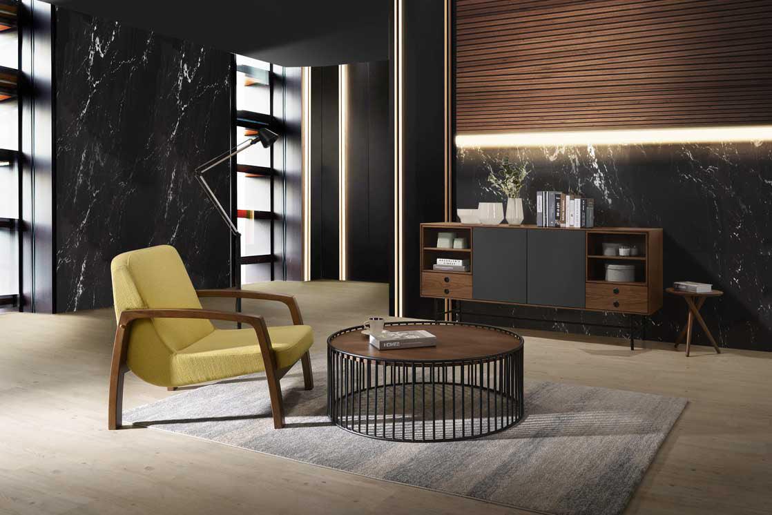 Modrest Bronson Modern Round Coffee Table