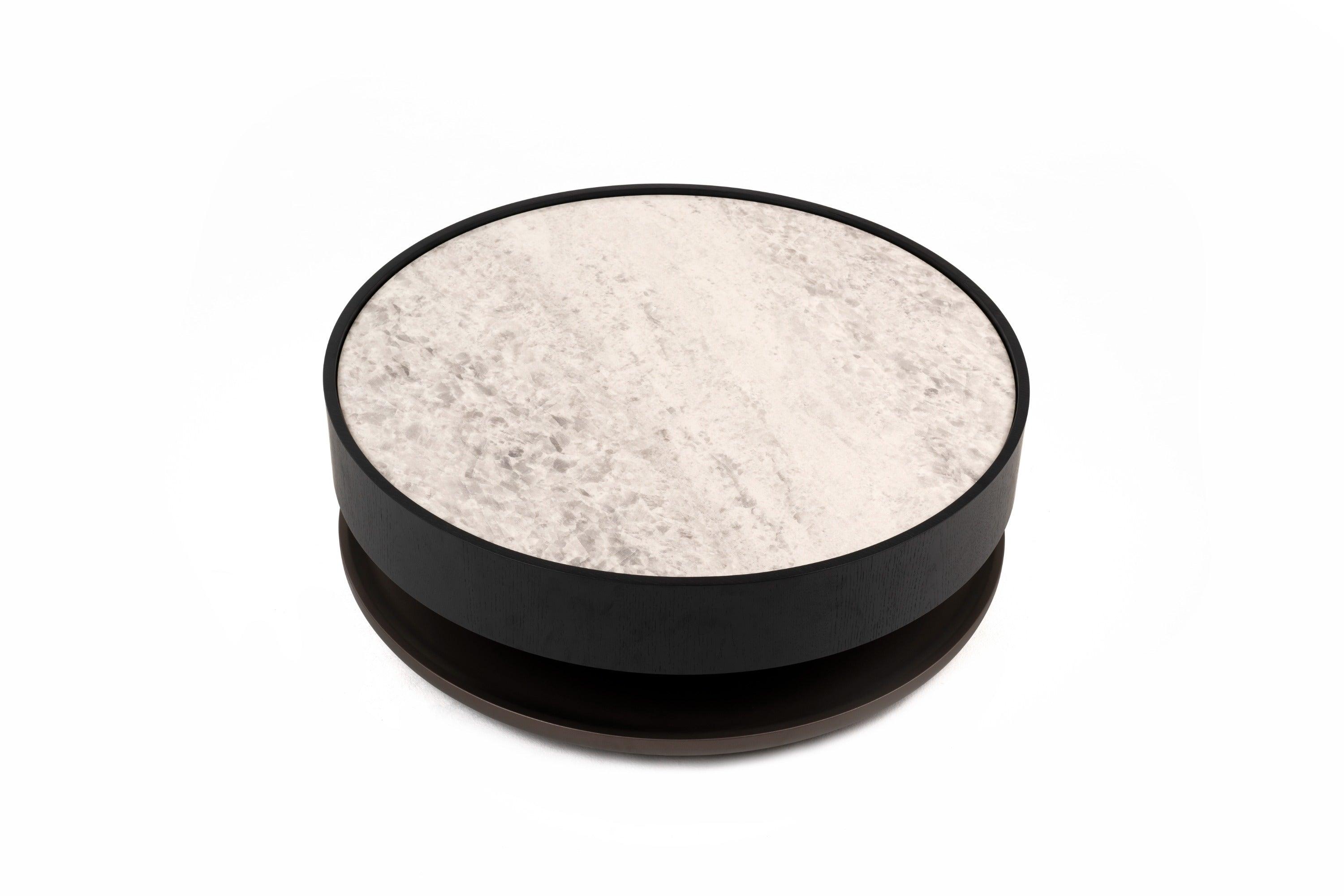 Modrest Miranda Modern Ceramic Round Coffee Table