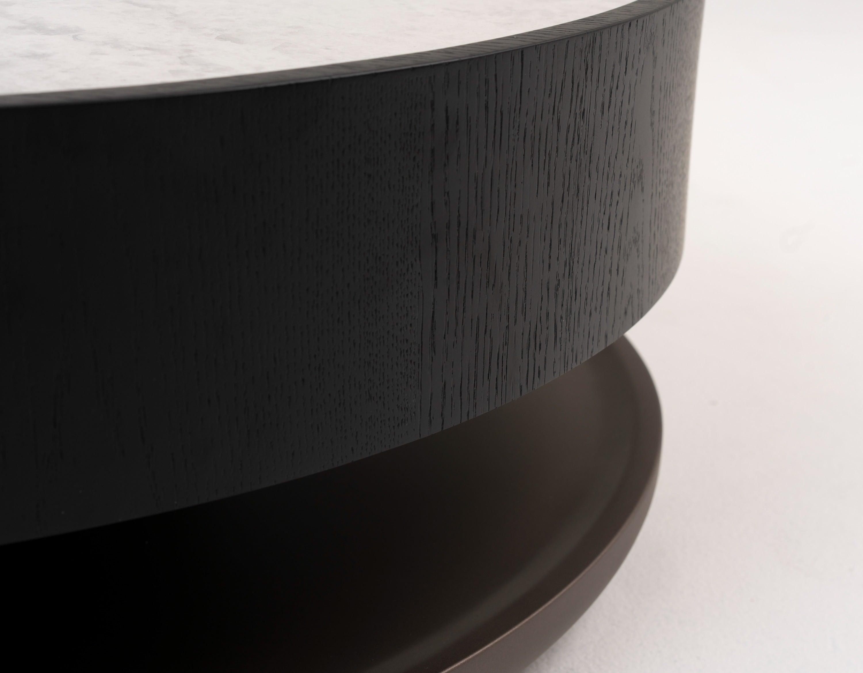 Modrest Miranda Modern Ceramic Round Coffee Table