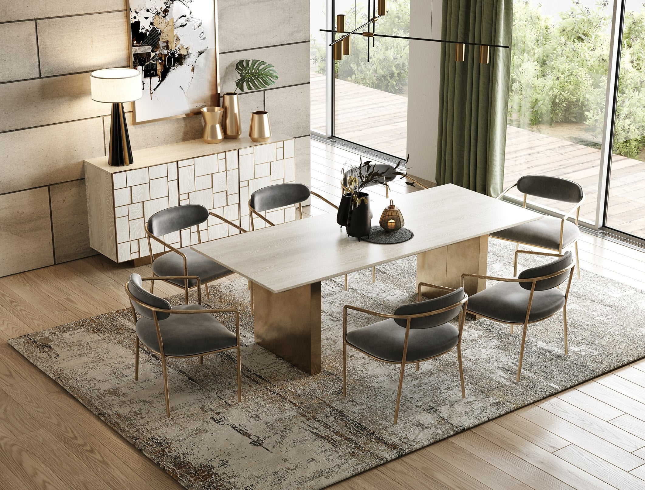 Angus Modern Ash Dining Table
