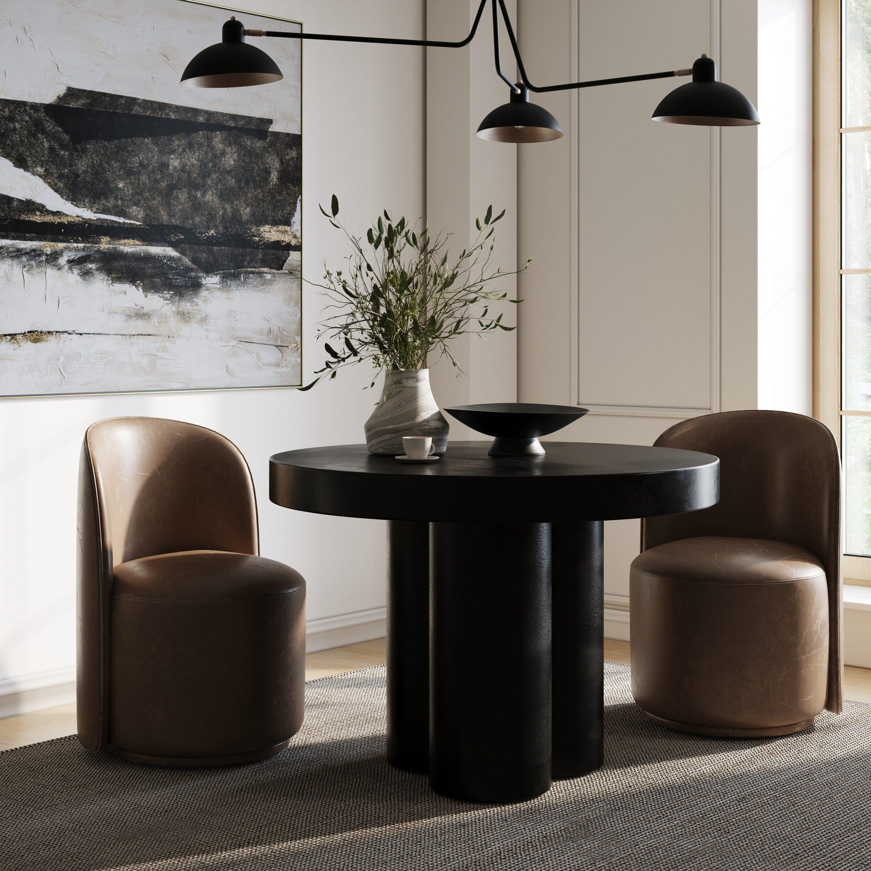 Modrest Bruni Modern Concrete Round Dining Table