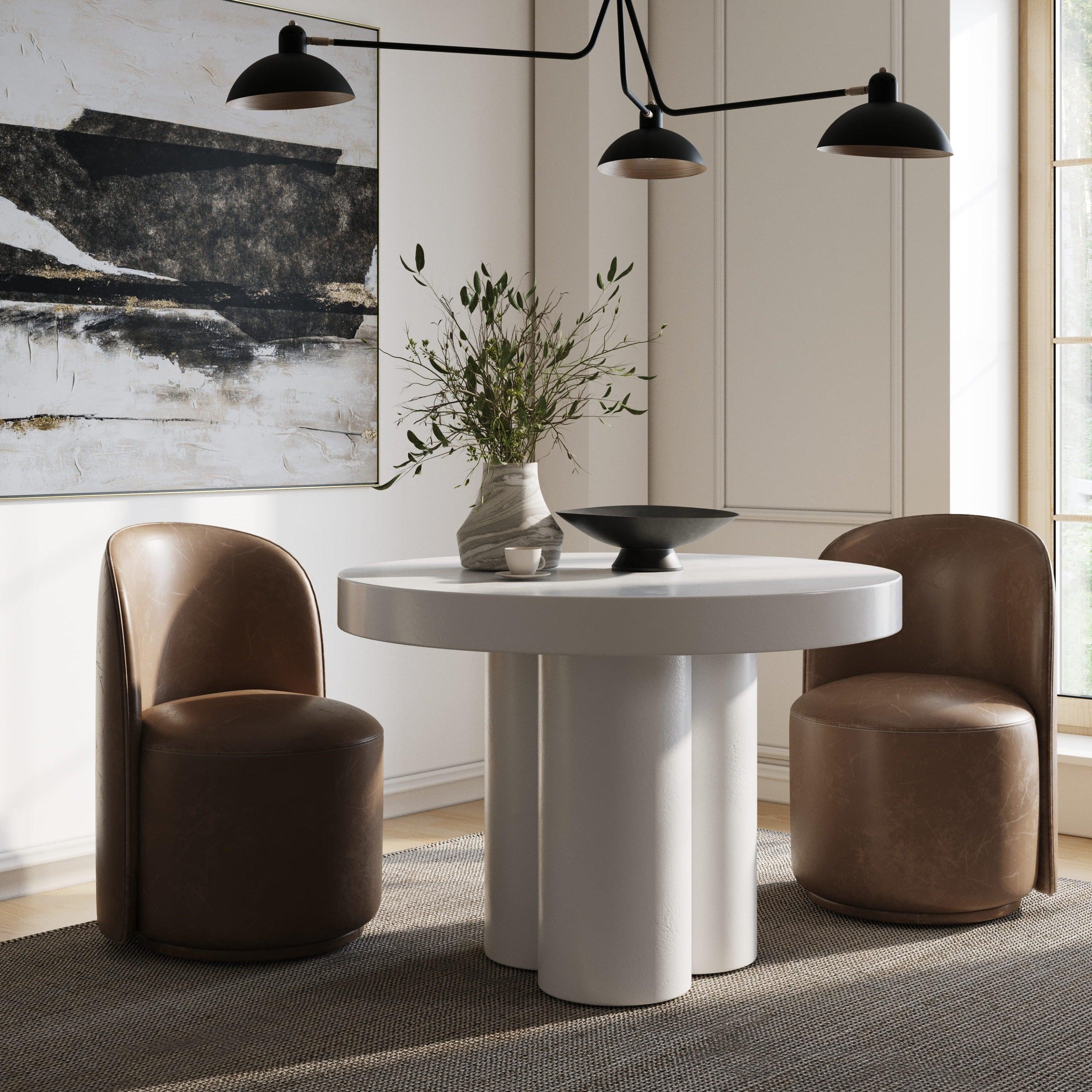 Modrest Bruni Modern Concrete Round Dining Table