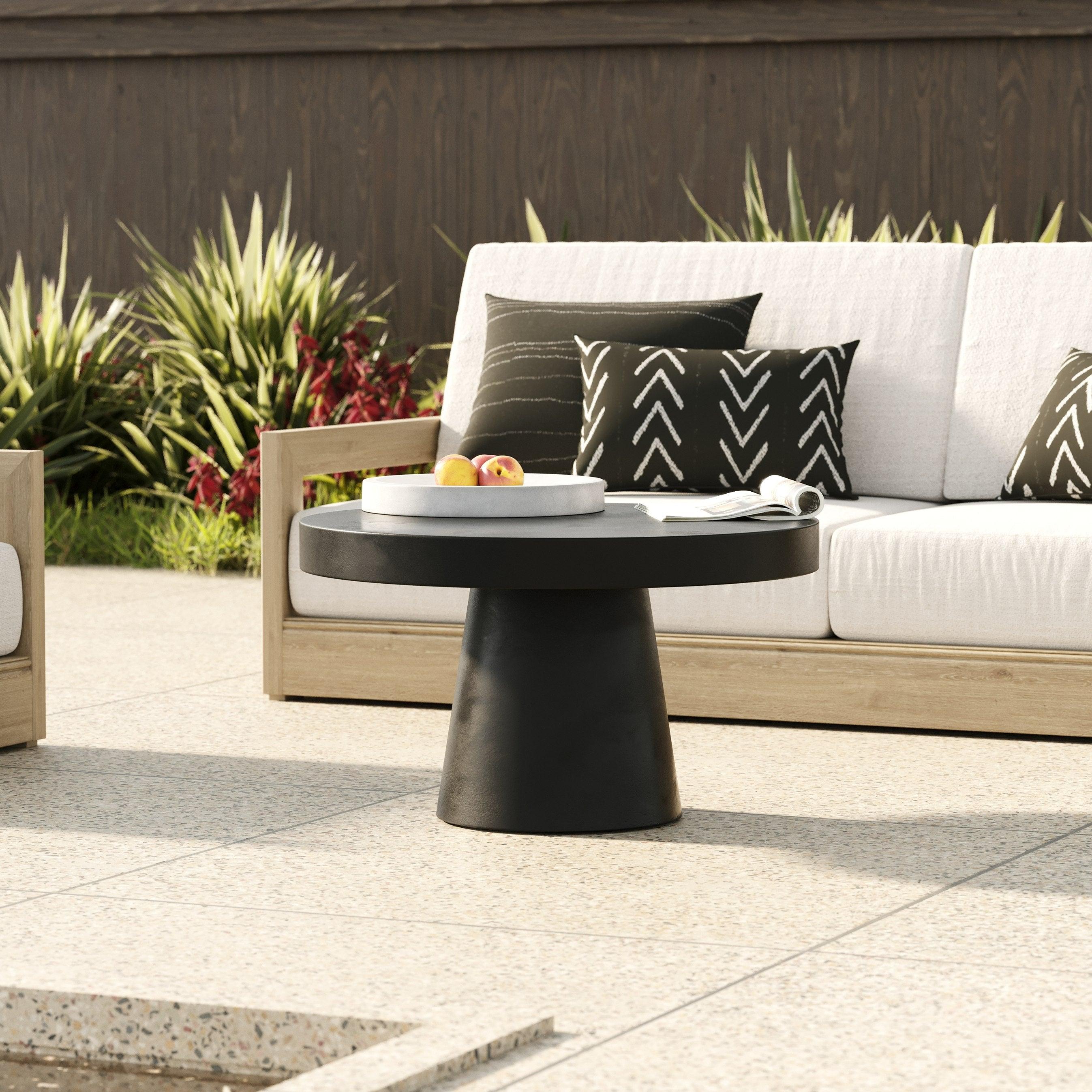 Modrest Desoto Modern Concrete Round Coffee Table
