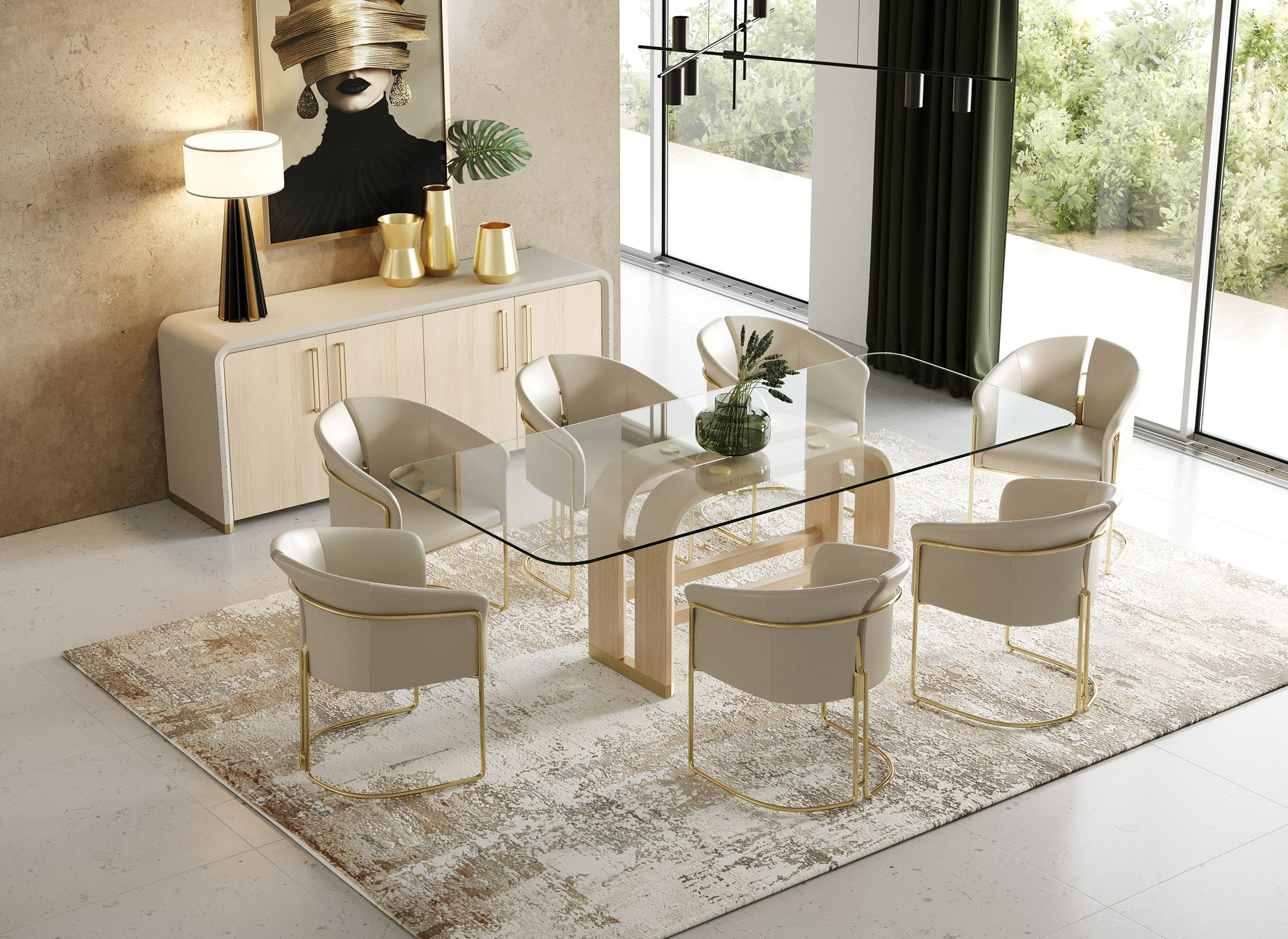 Florence Modern Leatherette Buffet