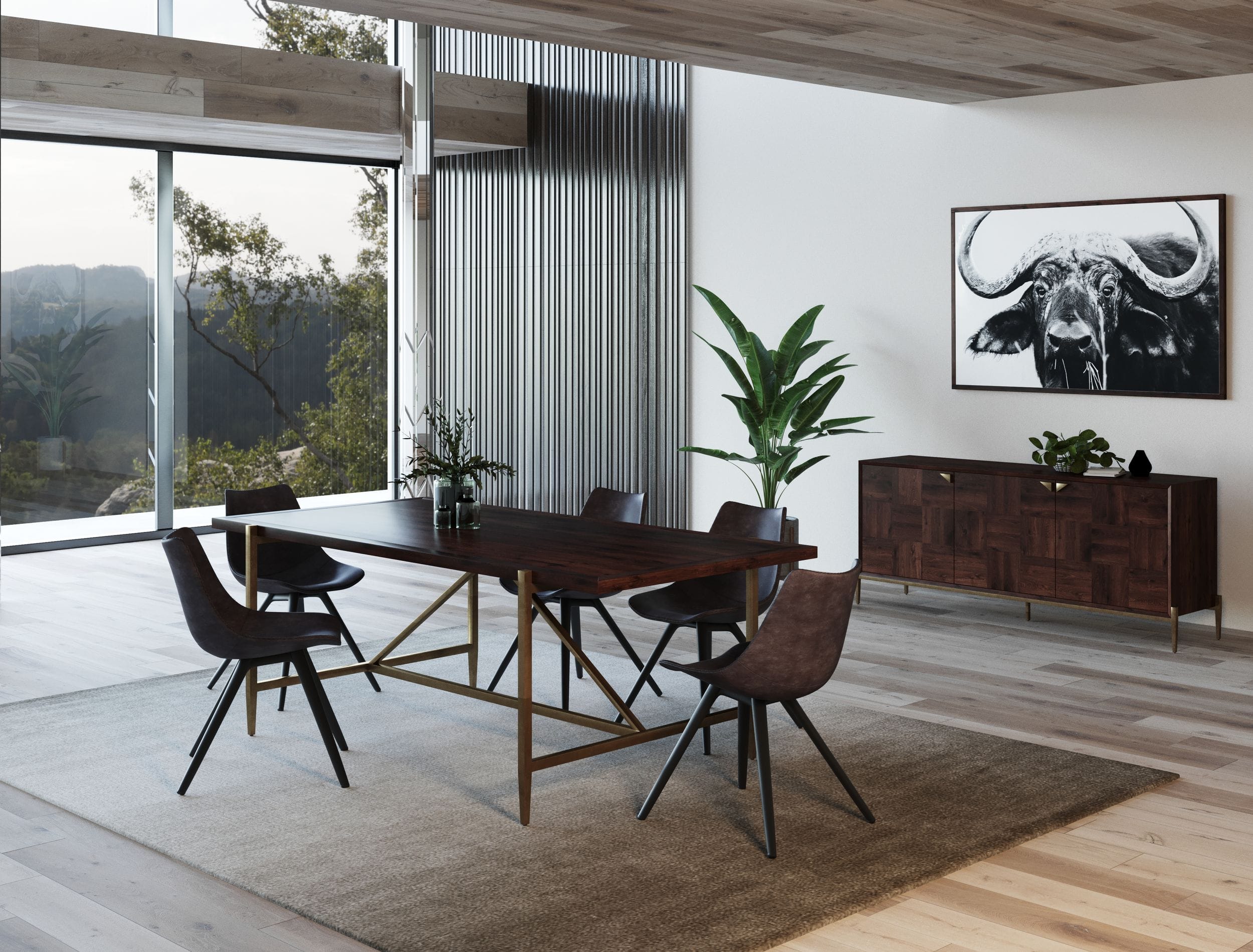 Modrest Shane Modern Acacia Dining Table