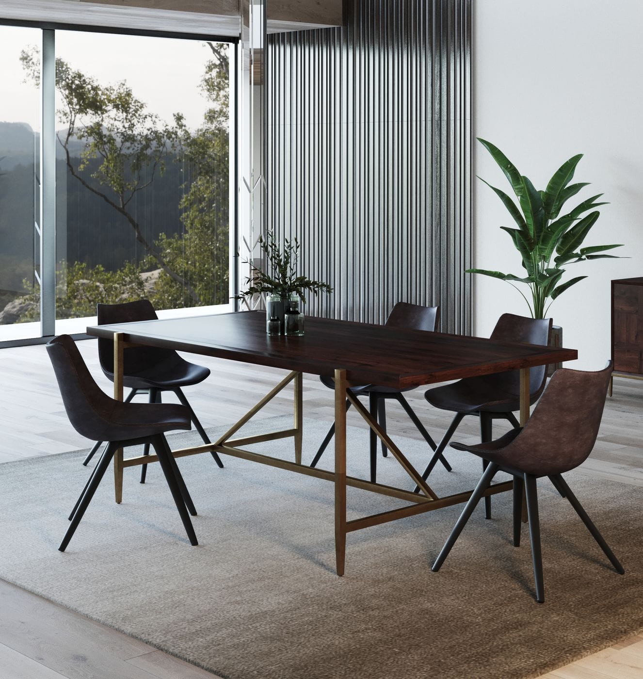 Modrest Shane Modern Acacia Dining Table