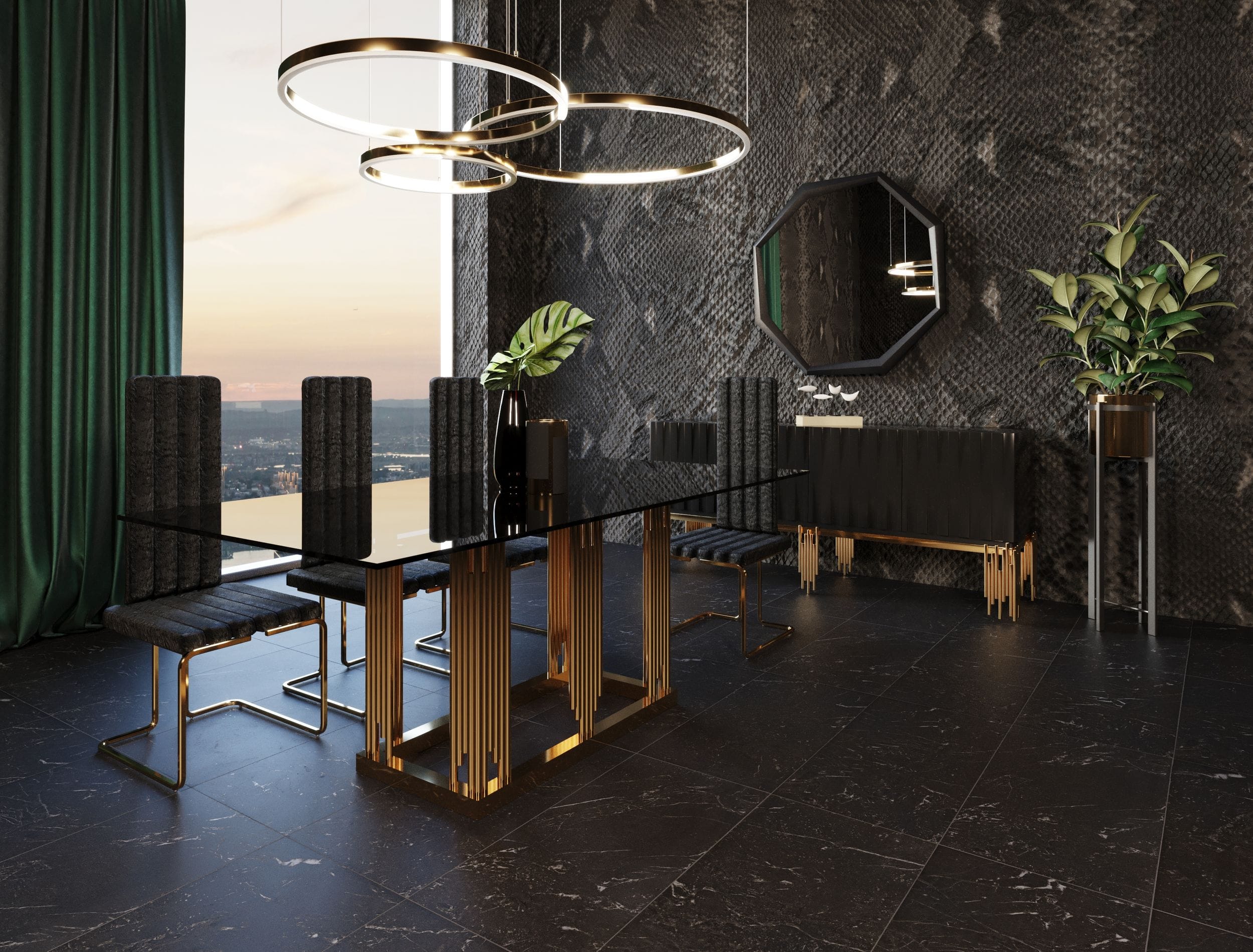 Token Modern Rosegold Buffet