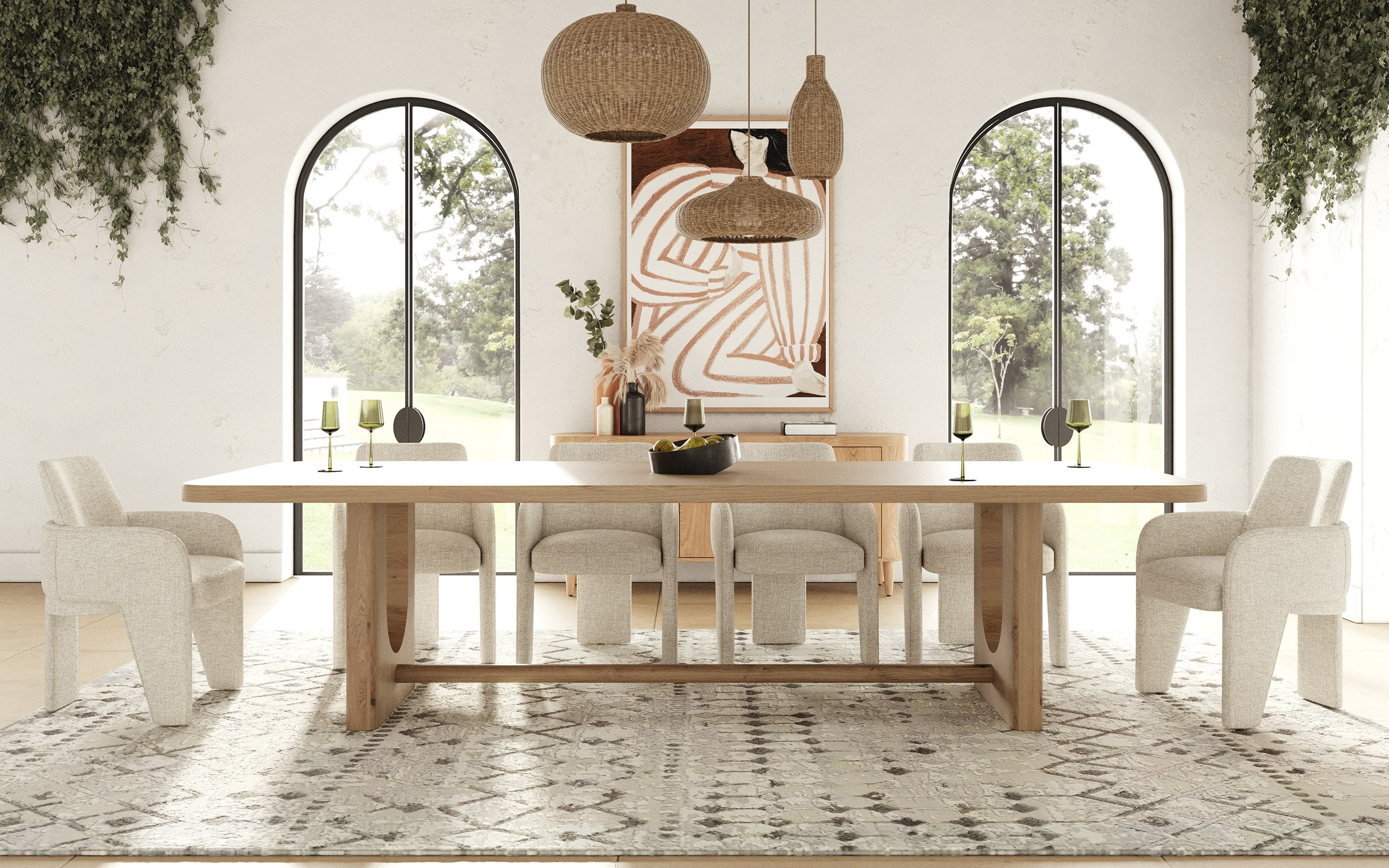 Modrest Walz Modern Natural Rectangular Dining Table