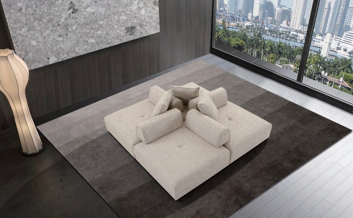 Divani Casa Mondo - Modern Modular Fabric Armless Seat-Accent Chair-VIG-Wall2Wall Furnishings