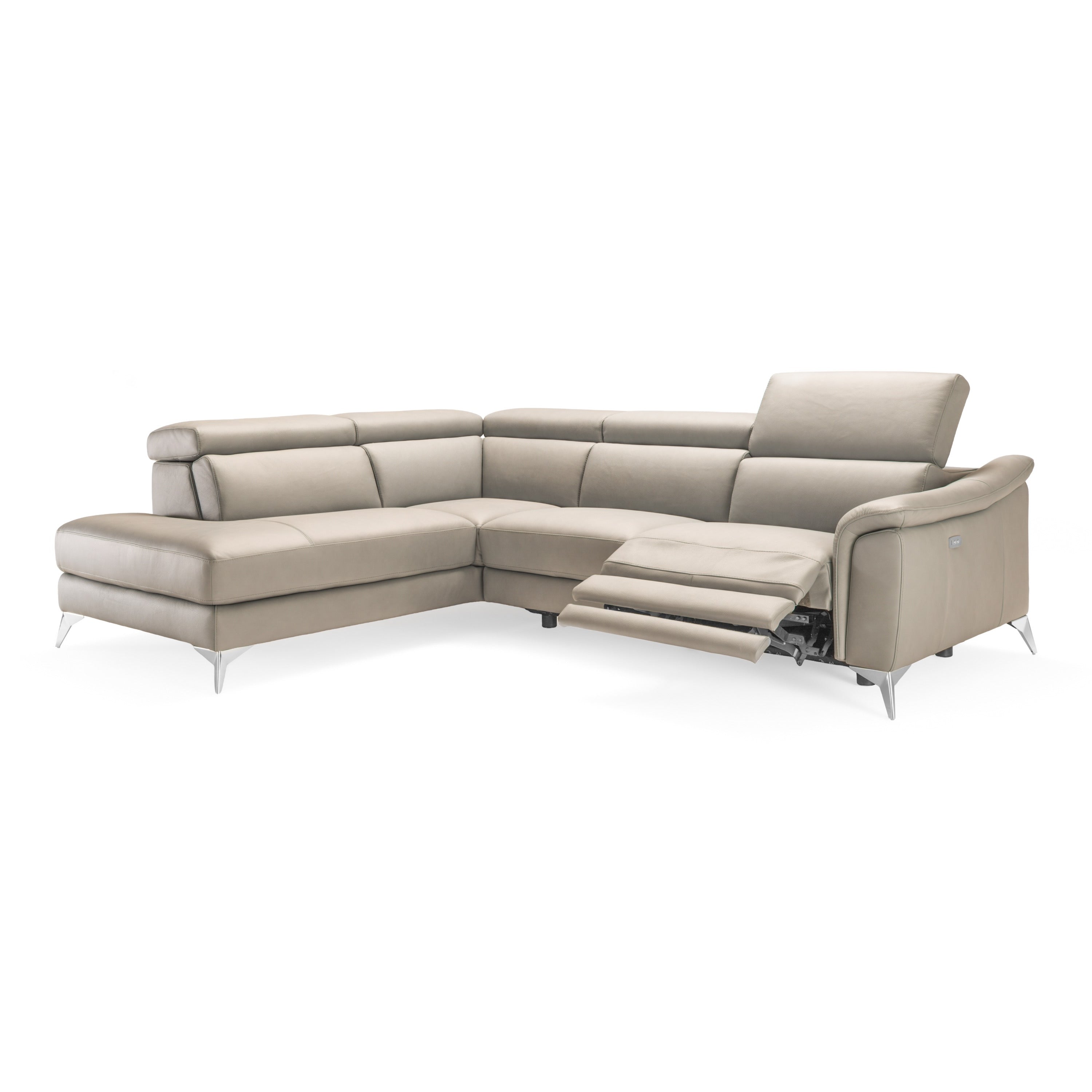 Monte Carlo Italian Modern Leather LAF Sectional Sofa