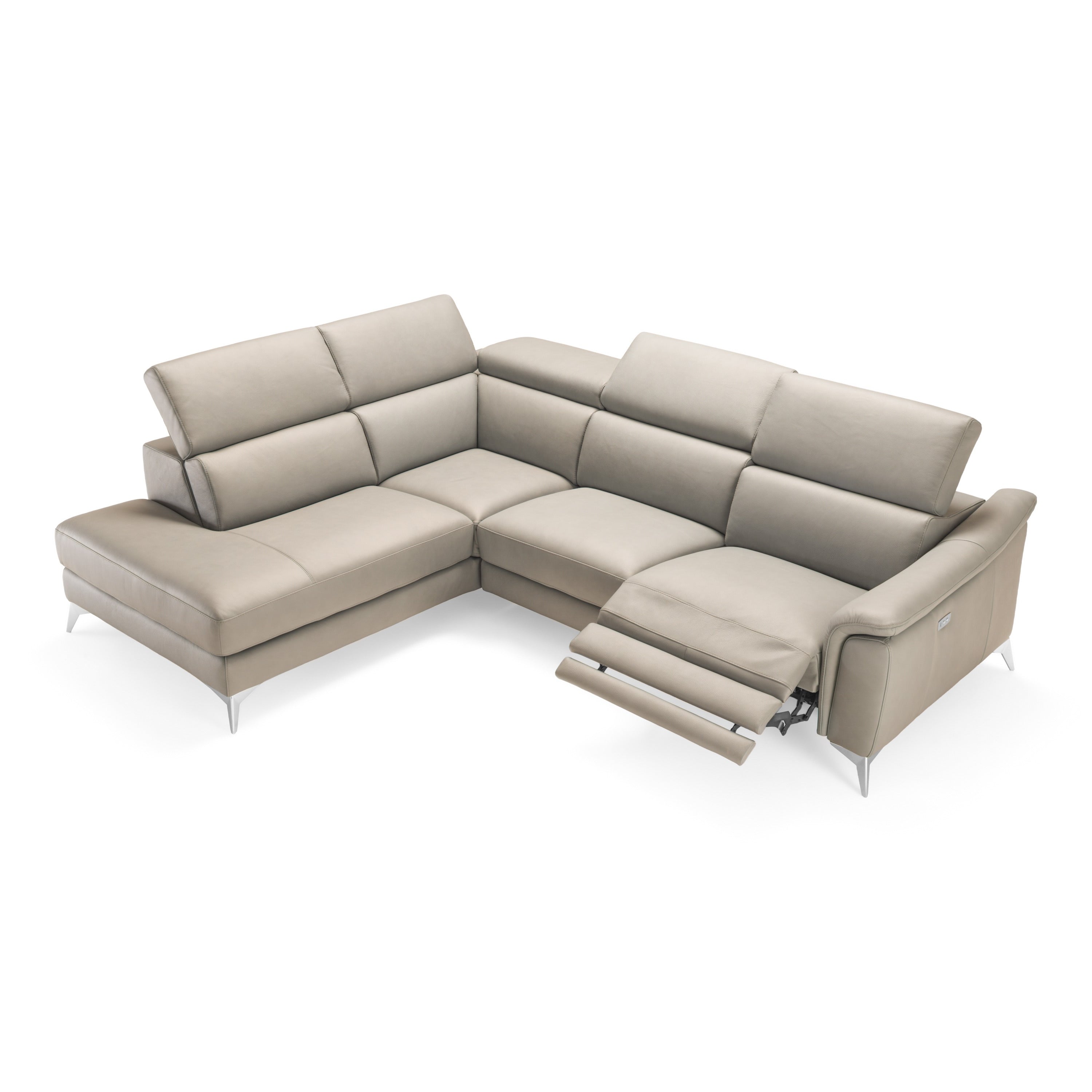 Monte Carlo Italian Modern Leather LAF Sectional Sofa