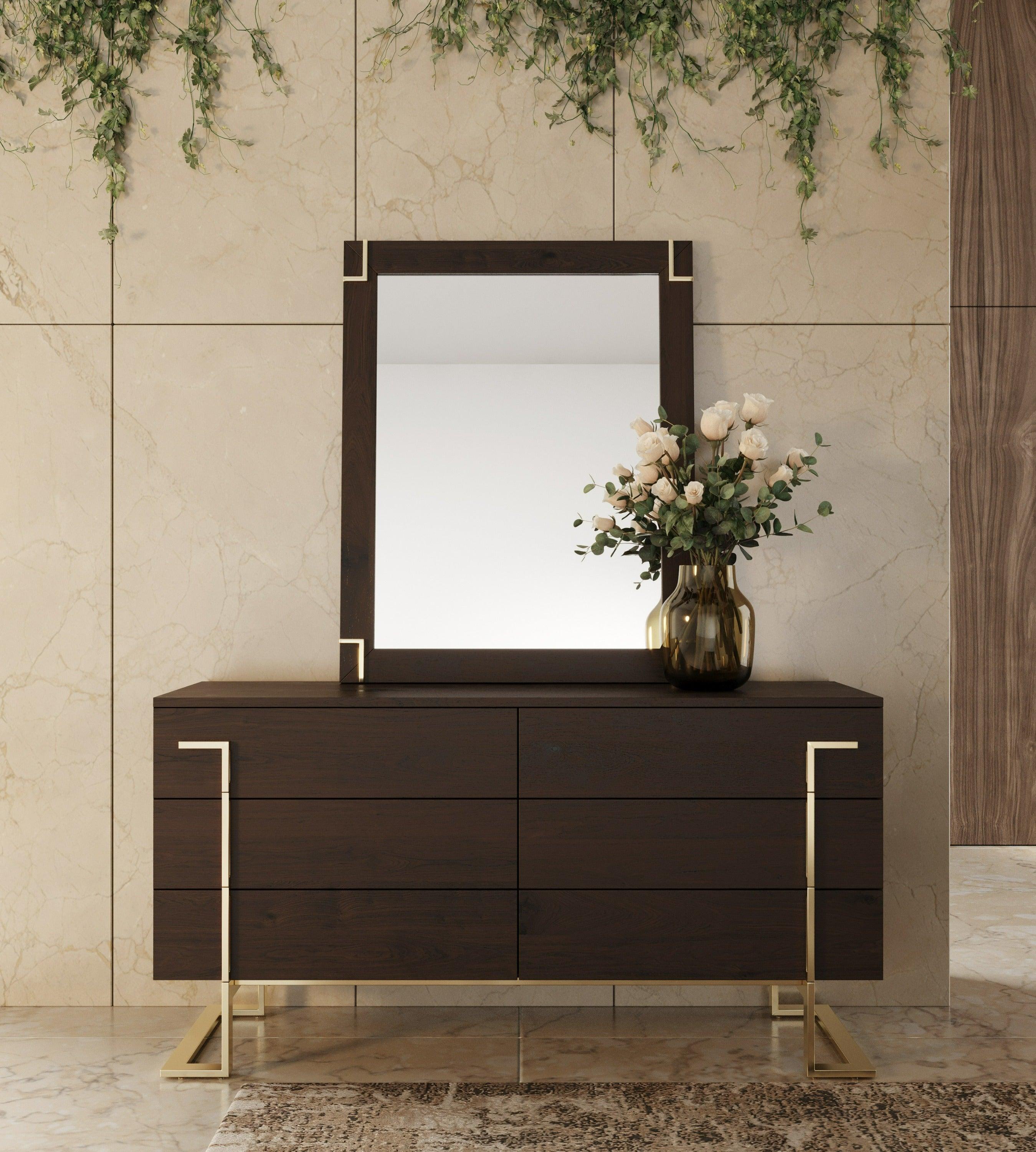 Modrest Moontide Modern Smoked Ash & Mirror