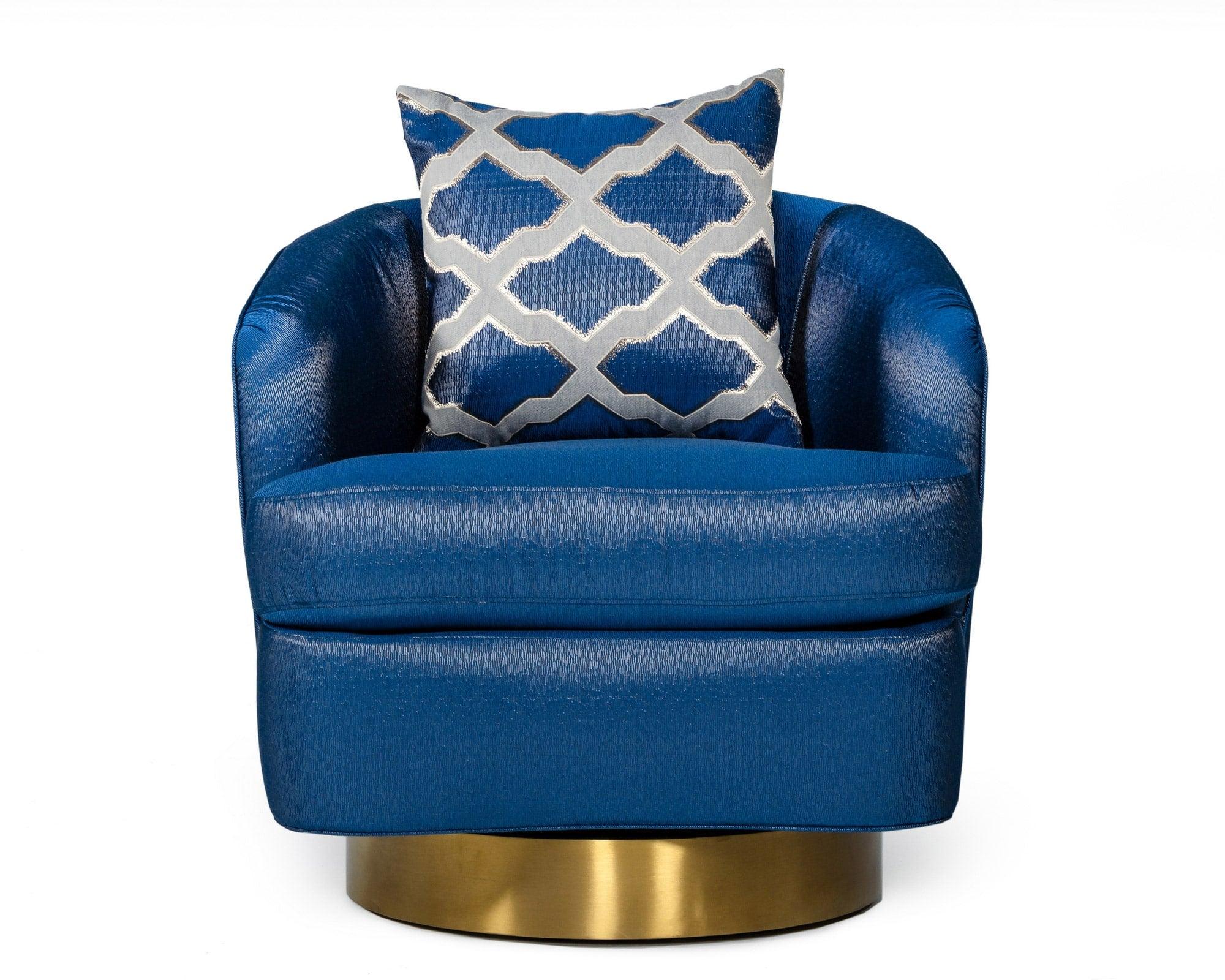Modrest Niagra Glam and Fabric Accent Chair