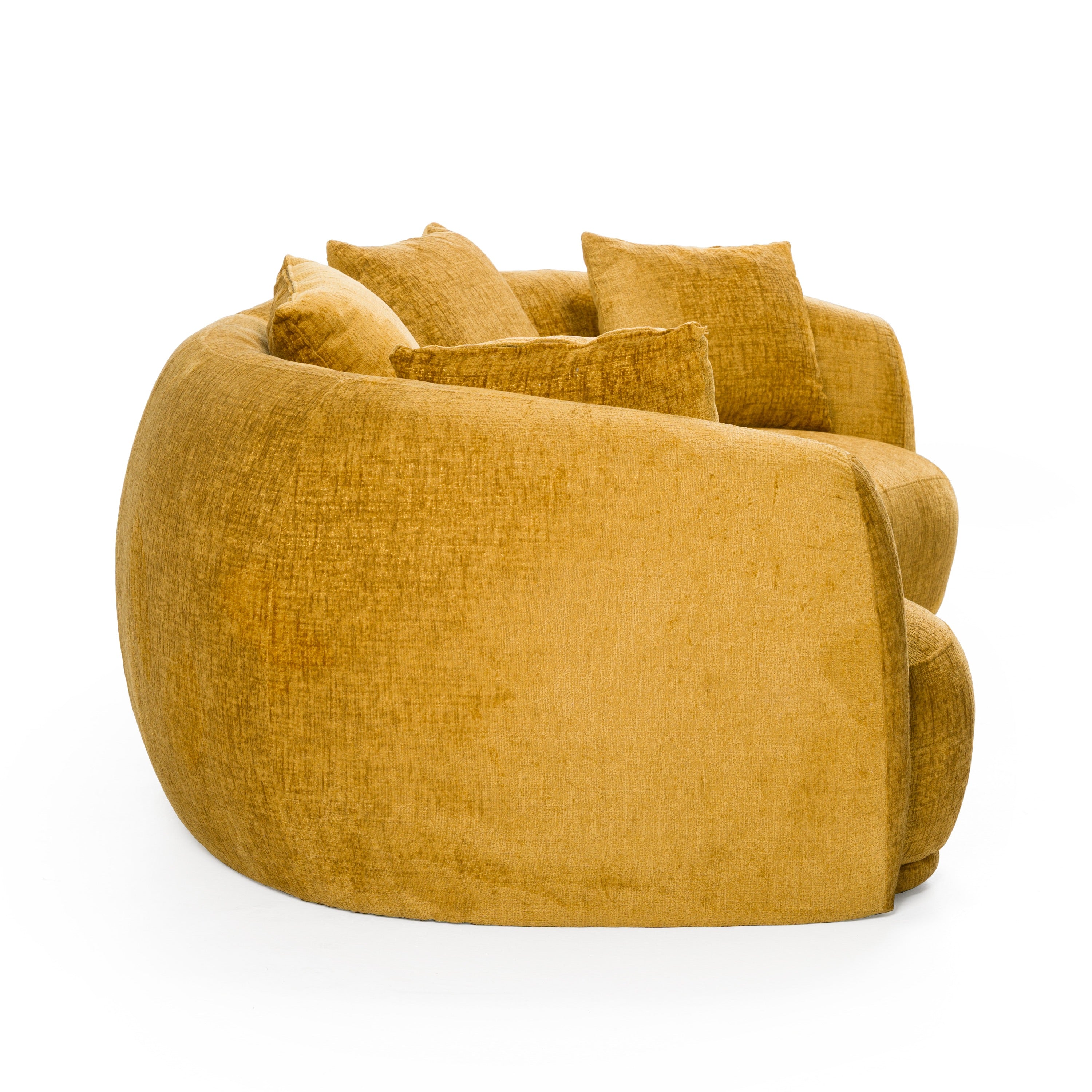 Divani Casa Oakland Modern Mustard Fabric 4 Seat Sofa