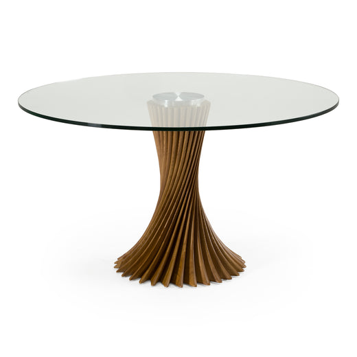 Ocasio Modern Glass and Round Dining Table