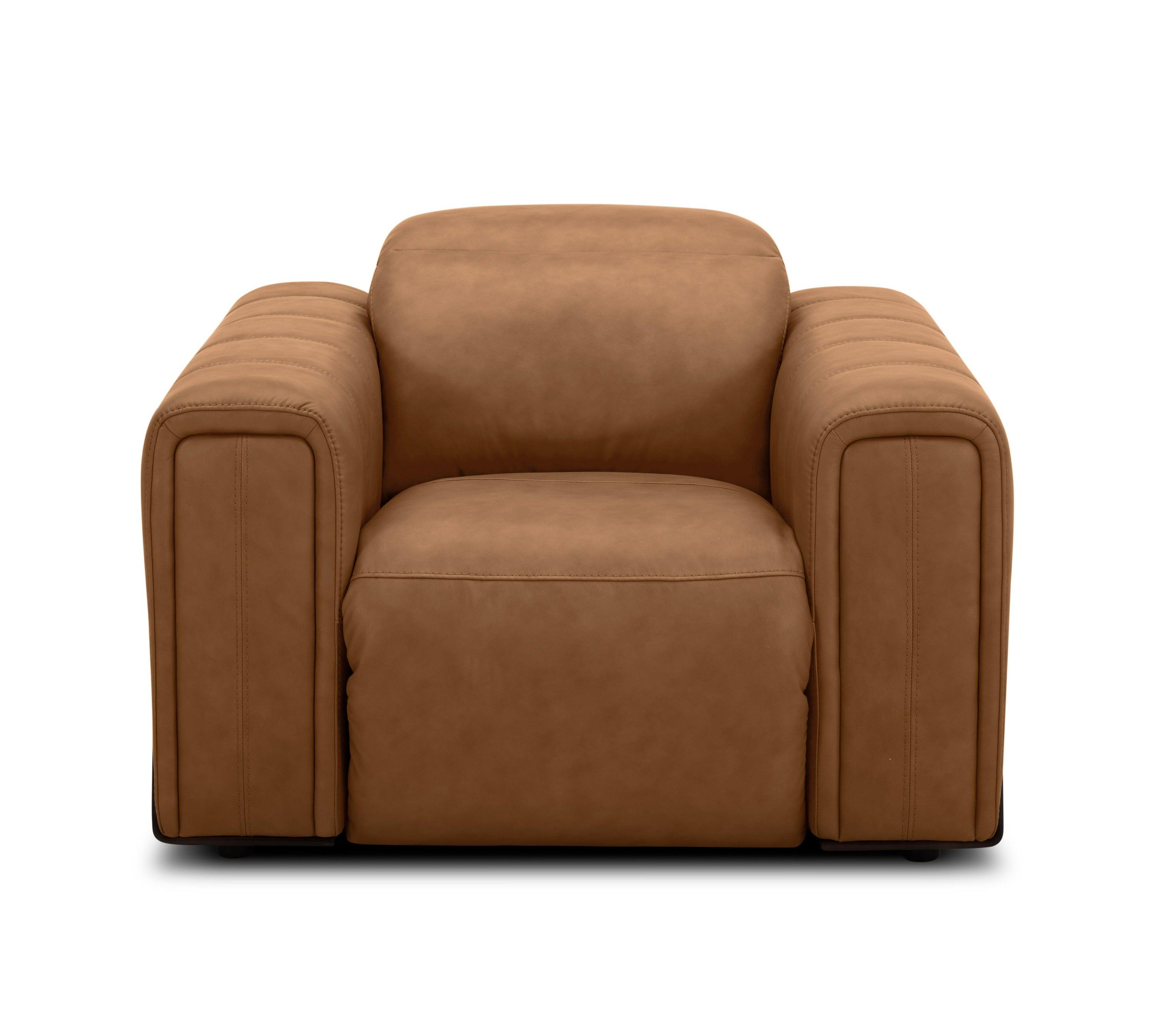 Divani Casa Sandstone Modern Leather Electric Recliner Chair