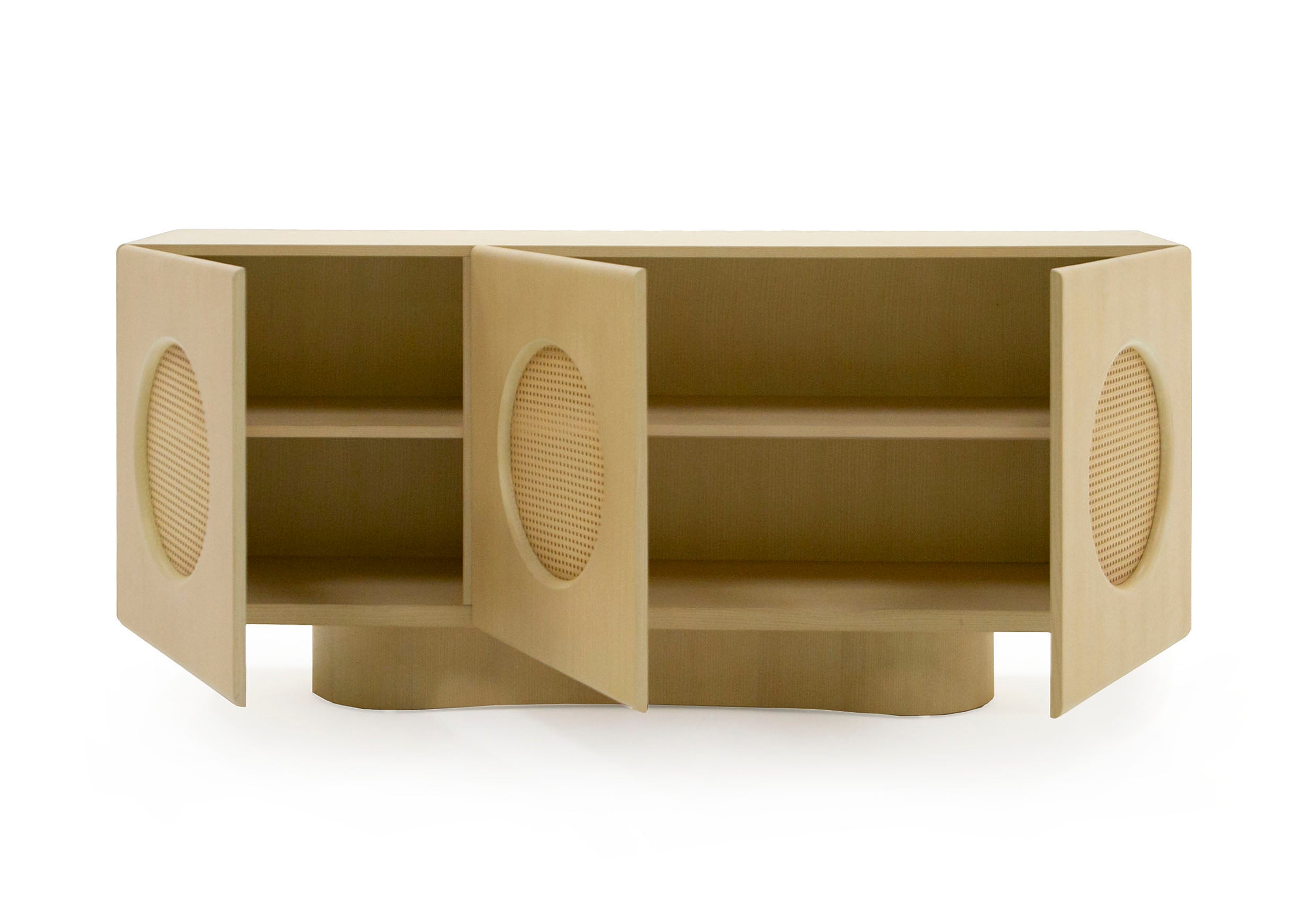 Nova Domus Osaka Modern Natural Ash Rattan Buffet