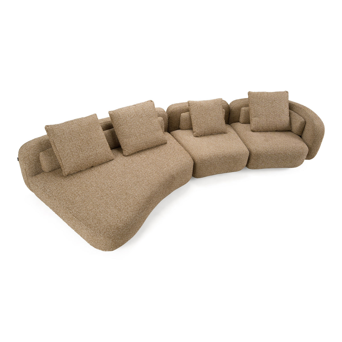 Percy - Contemporary Fabric Left Facing Chaise Sectional Sofa