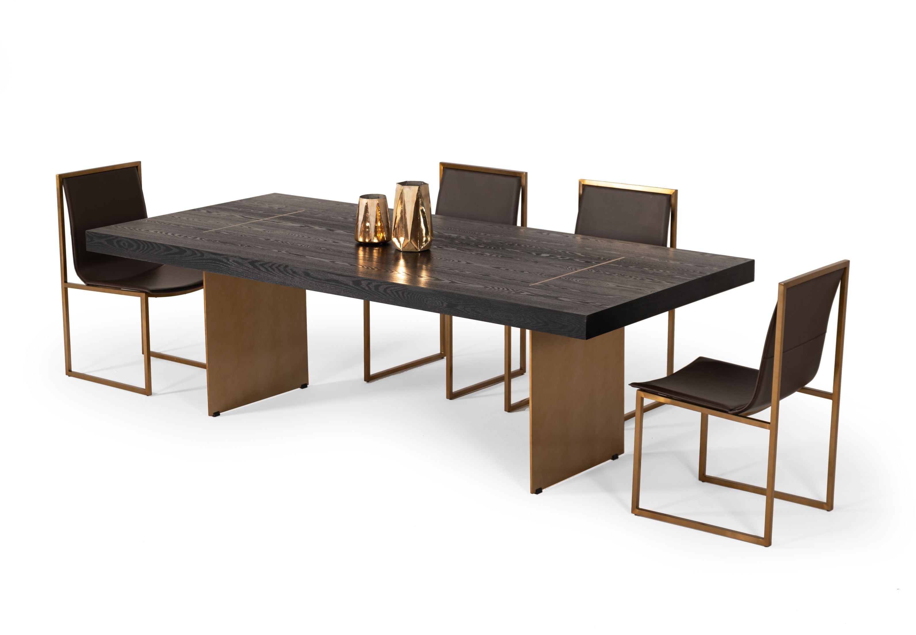 Modrest Perret Large Glam Ash Brushed Dining Table