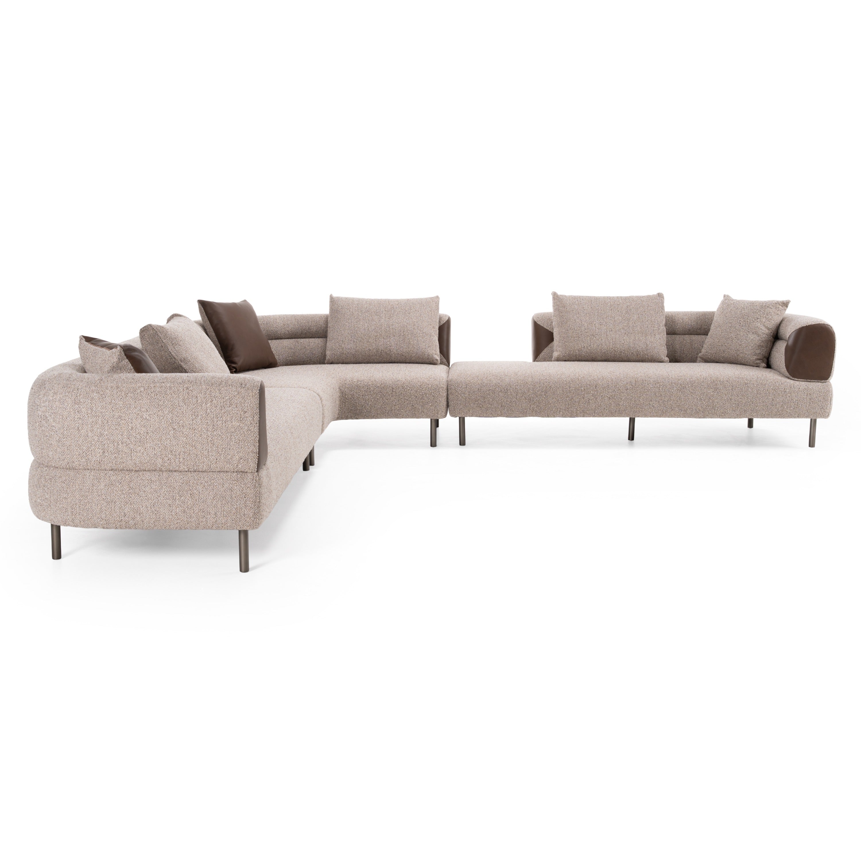 Plume Modern Fabric Sectional Sofa