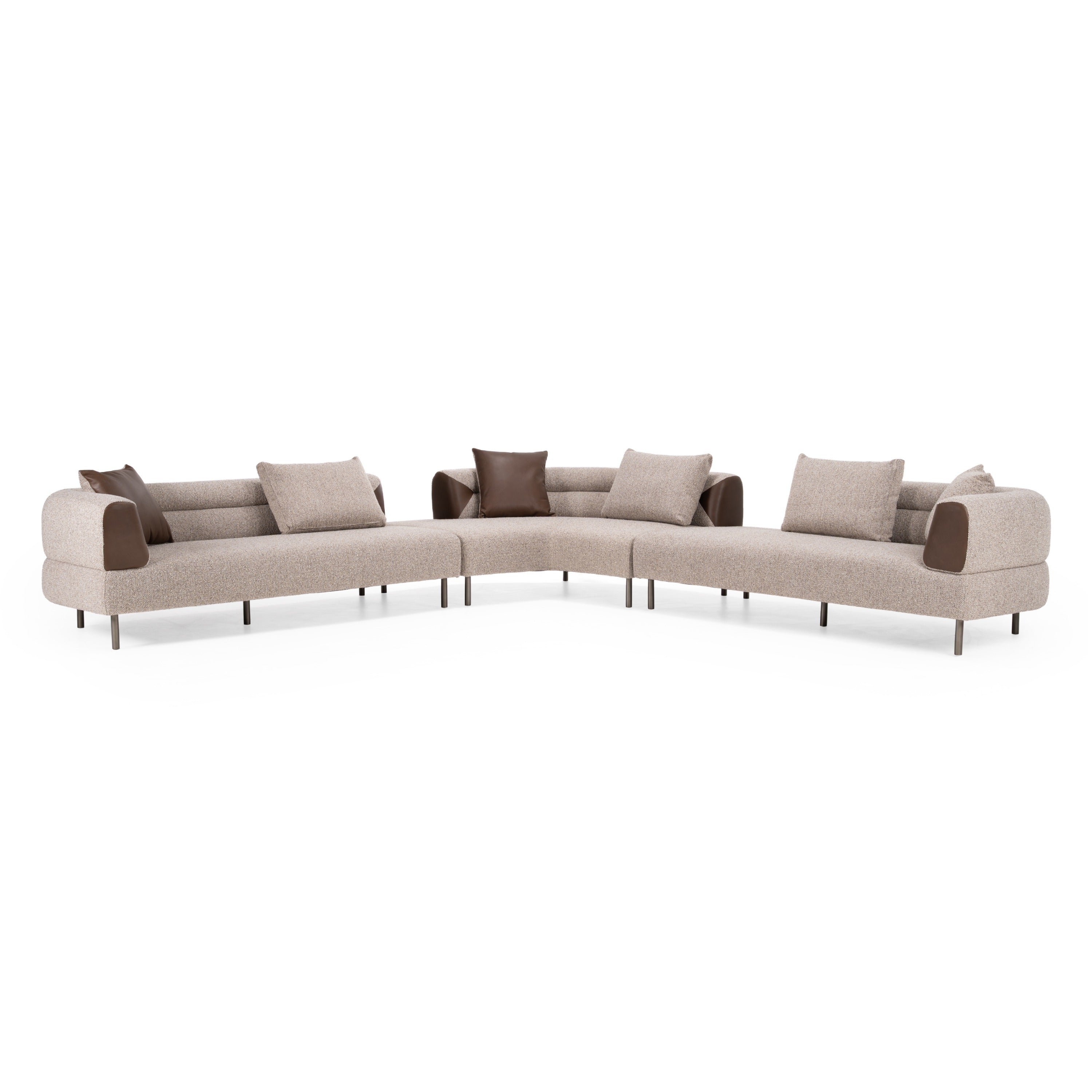 Plume Modern Fabric Sectional Sofa