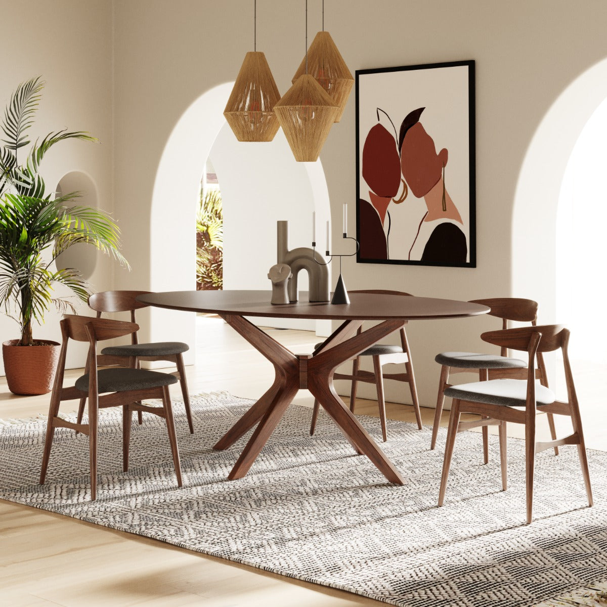 Modrest Prospect Modern Oval Dining Table