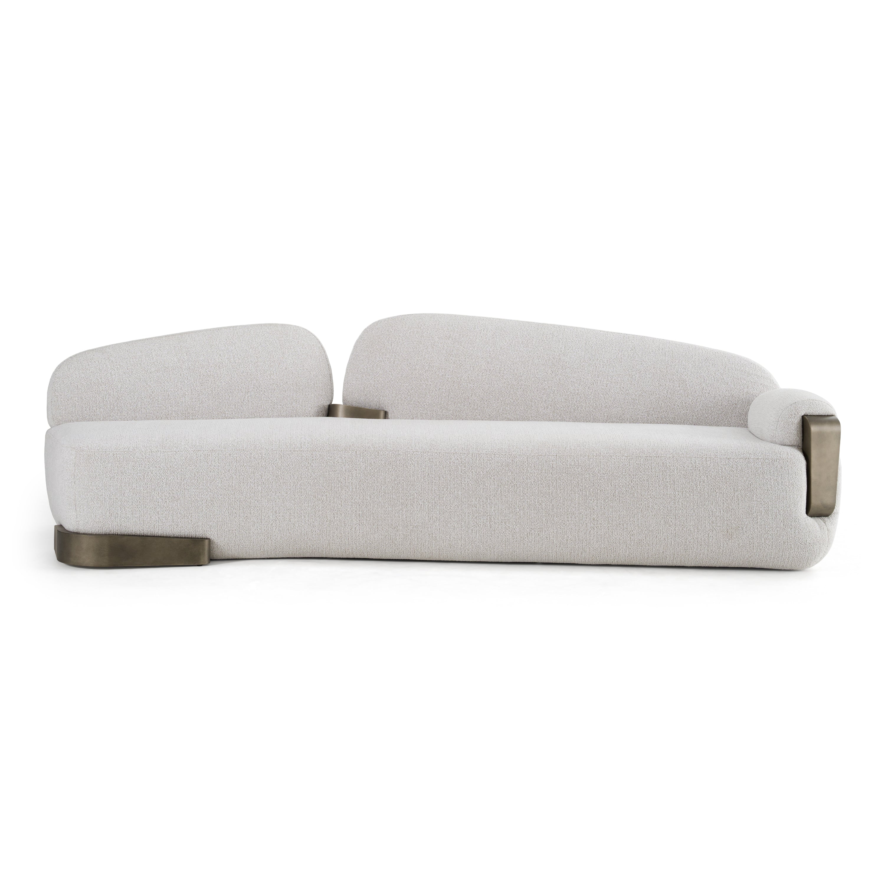 Rainier Contemporary Fabric and Antique Sofa