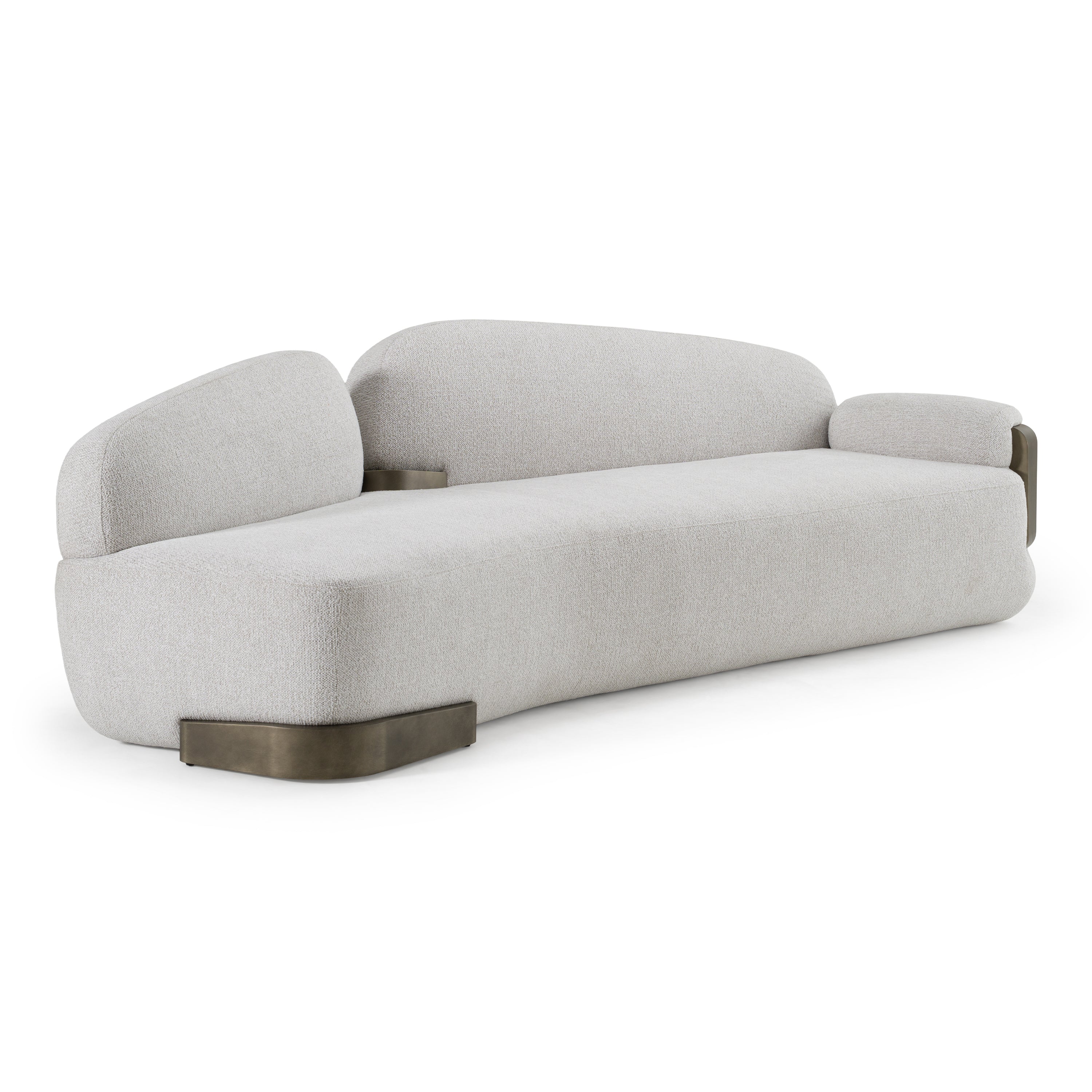 Rainier Contemporary Fabric and Antique Sofa